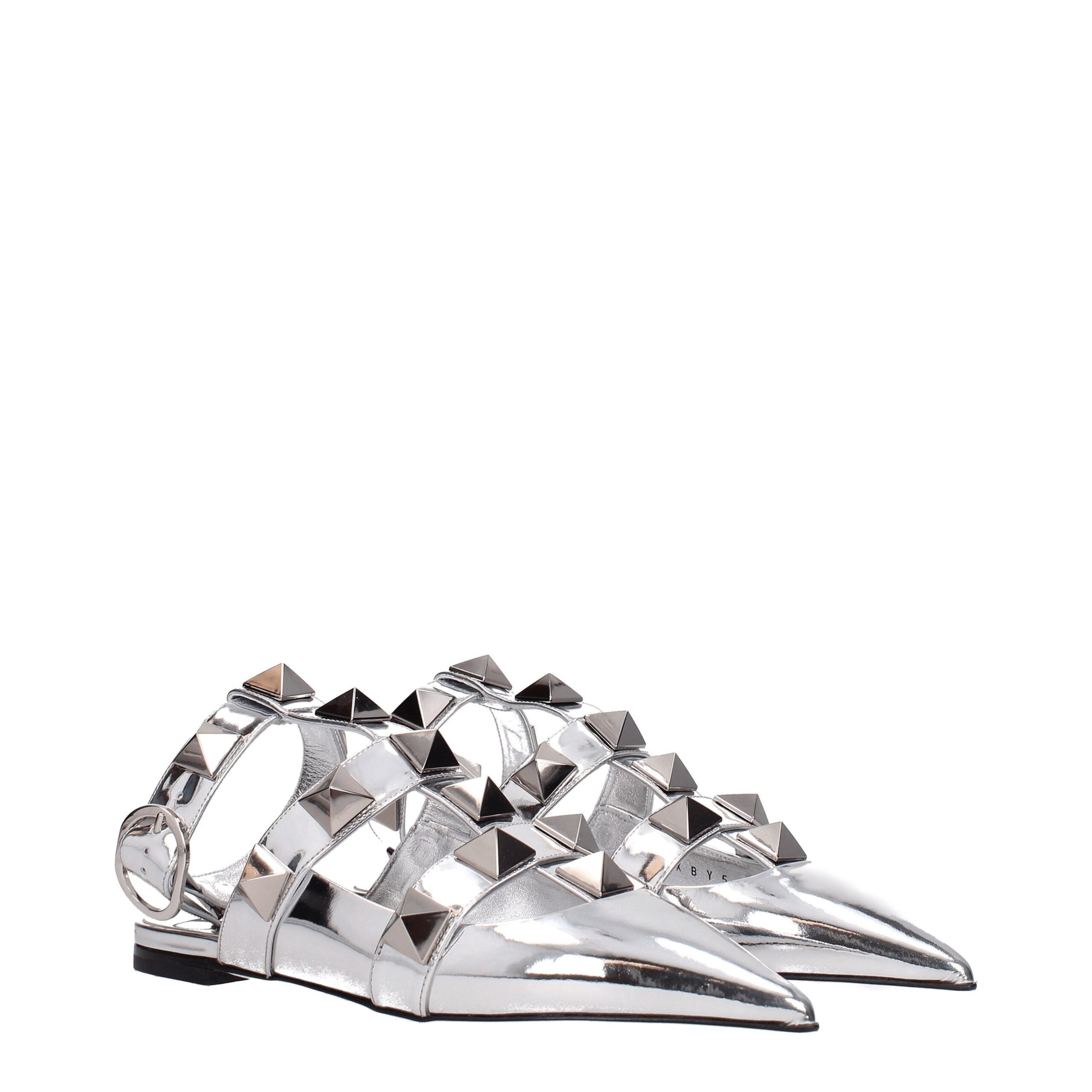 Valentino Garavani Graue Ledersandalen