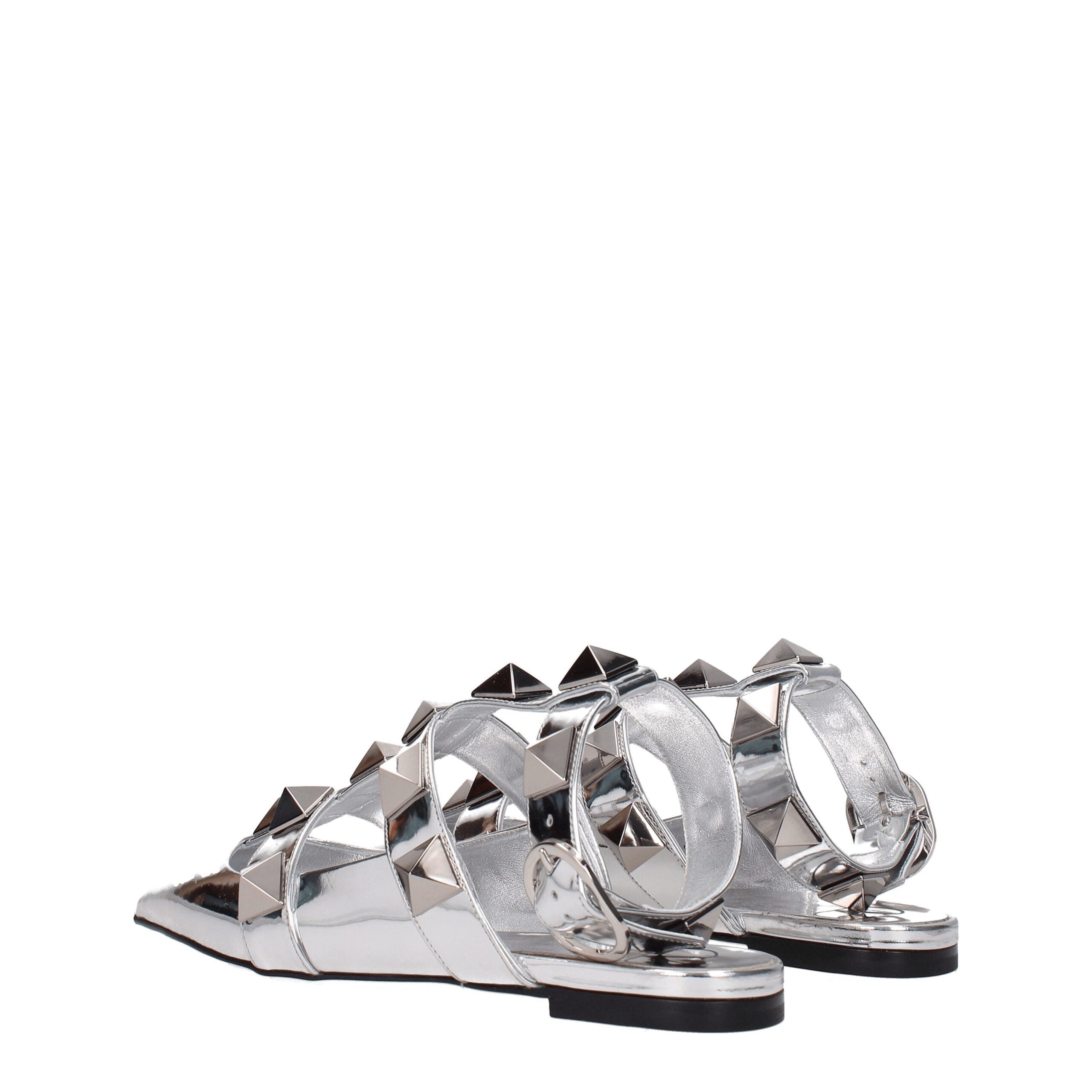 Valentino Garavani Graue Ledersandalen