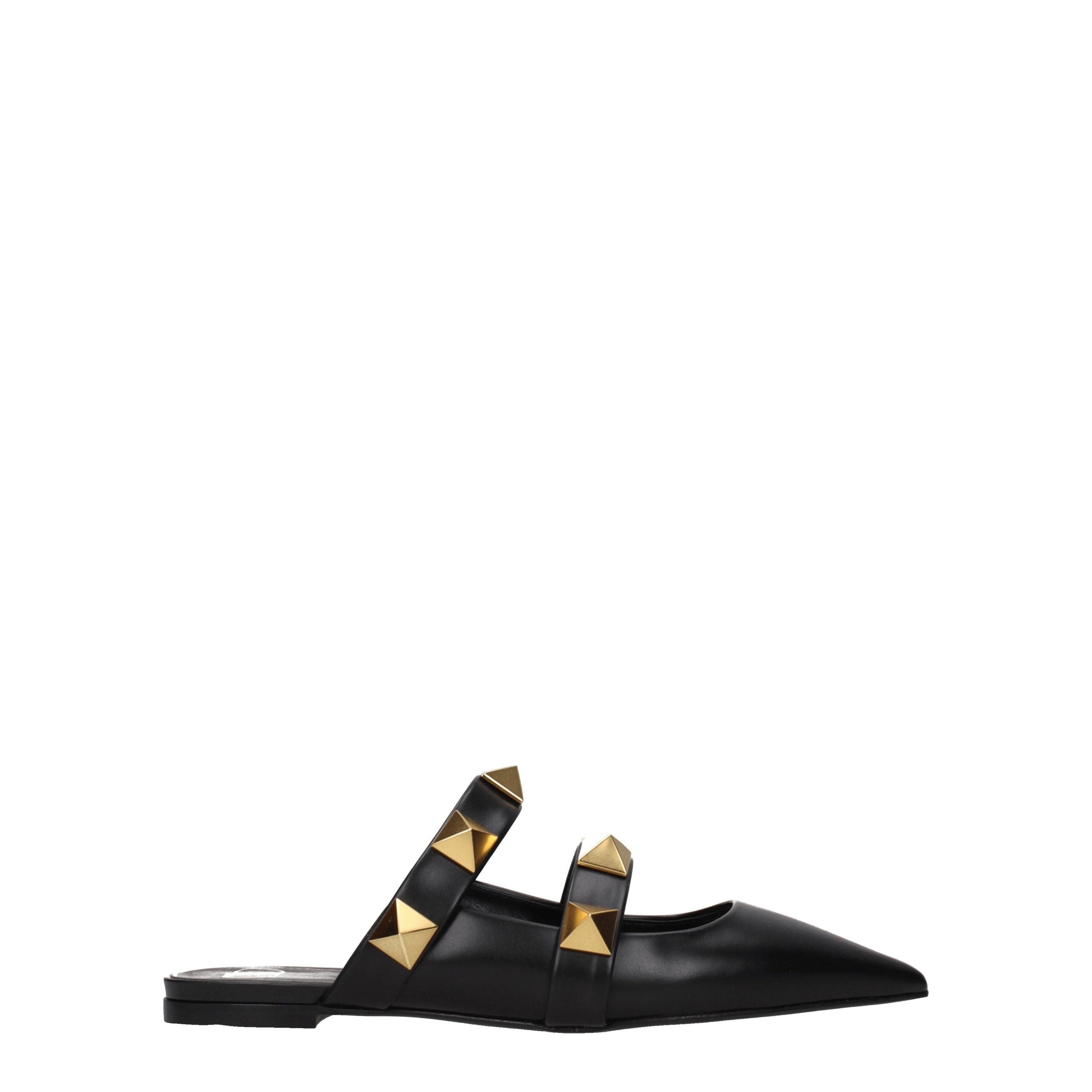 Valentino Garavani Schwarze Mules aus Leder