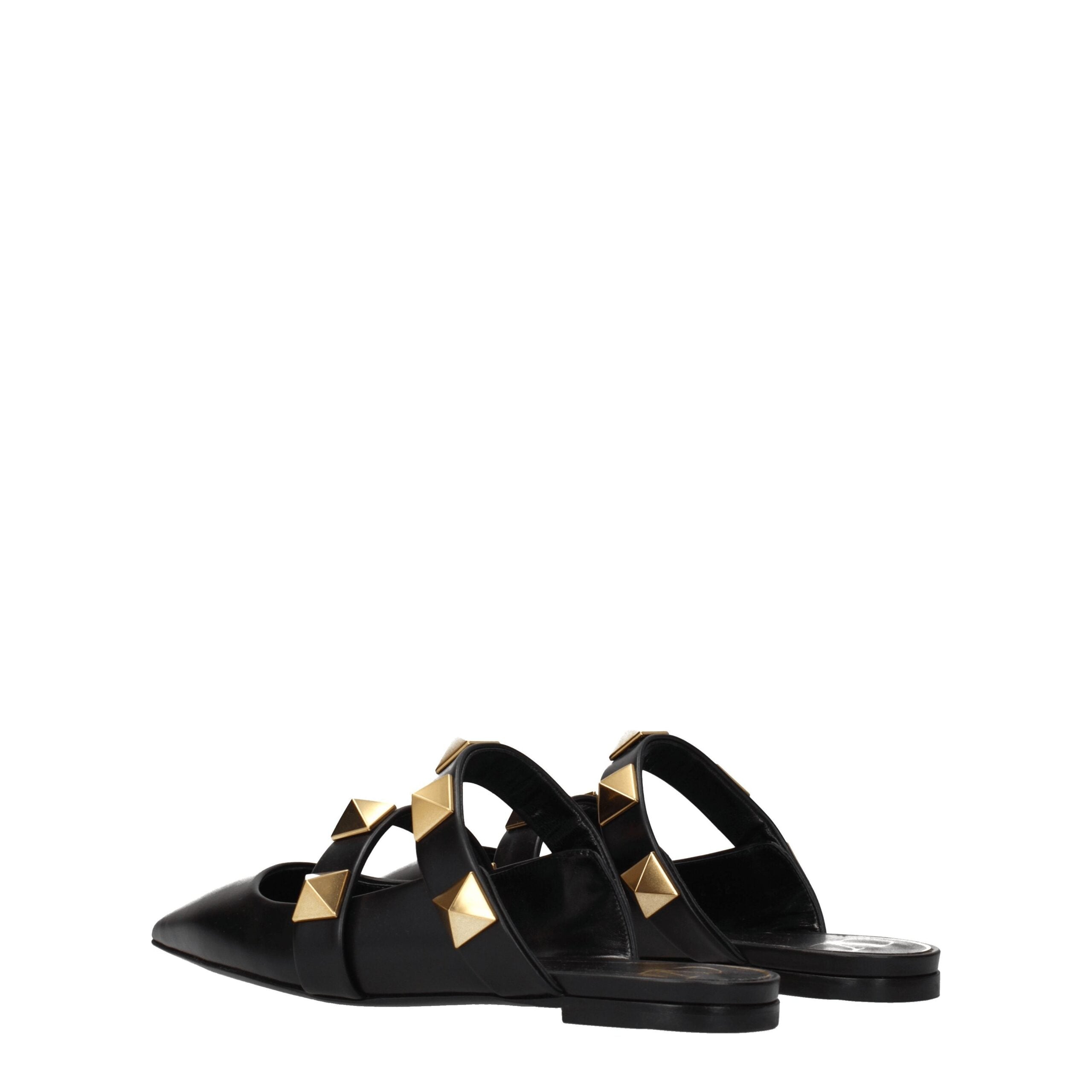 Valentino Garavani Schwarze Mules aus Leder