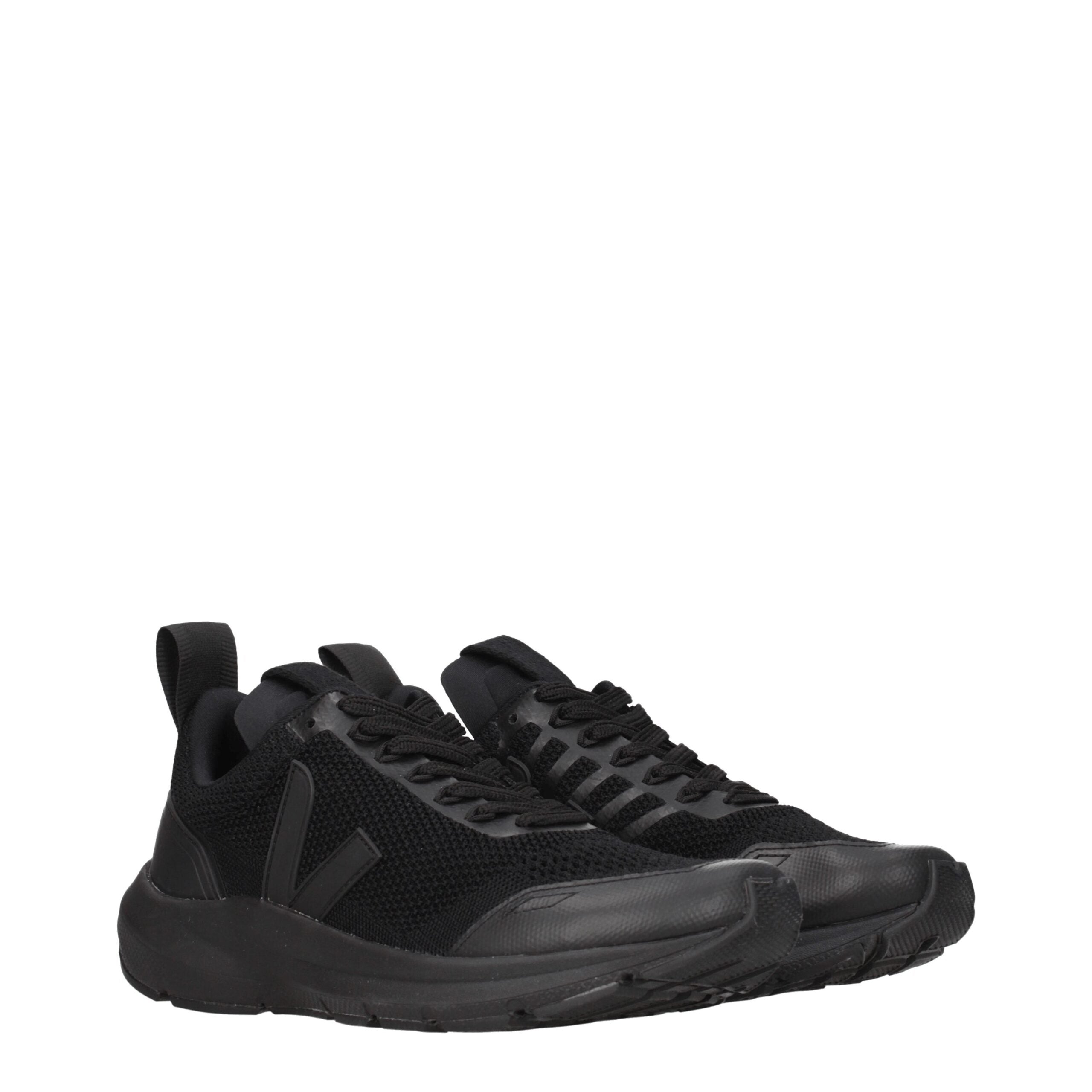Veja Schwarze Stoff-Sneaker