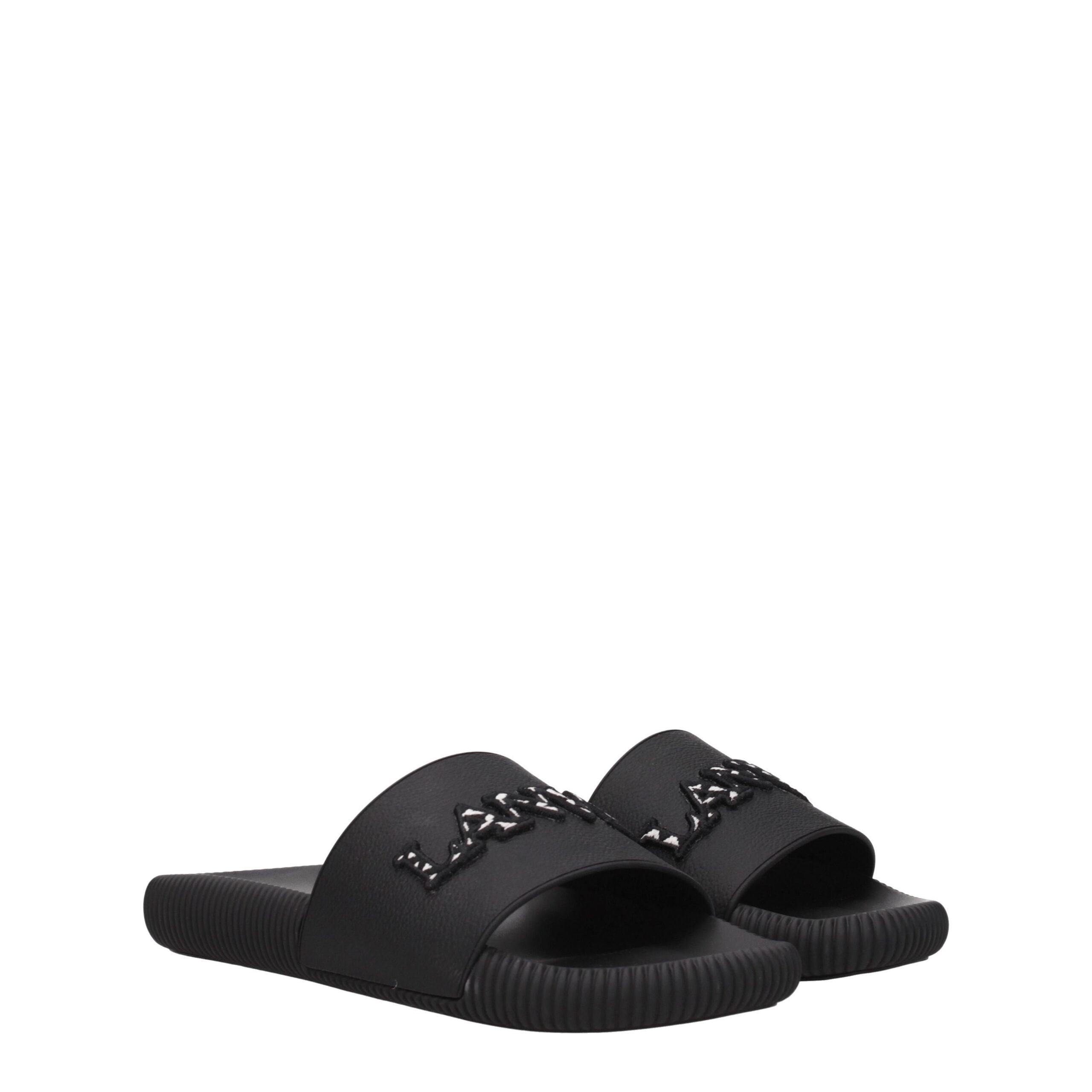Lanvin Schwarze Baumwoll-Slipper