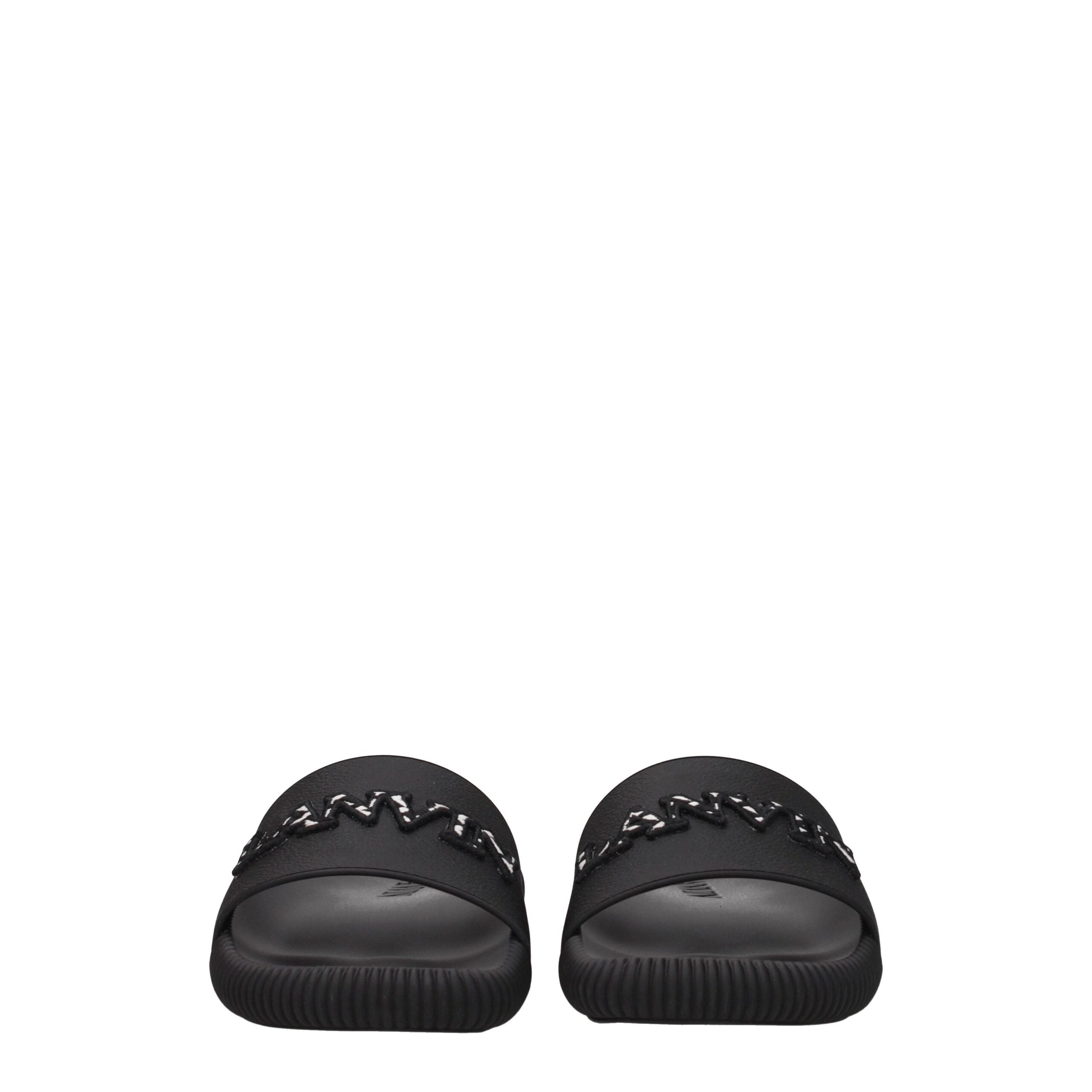 Lanvin Schwarze Baumwoll-Slipper