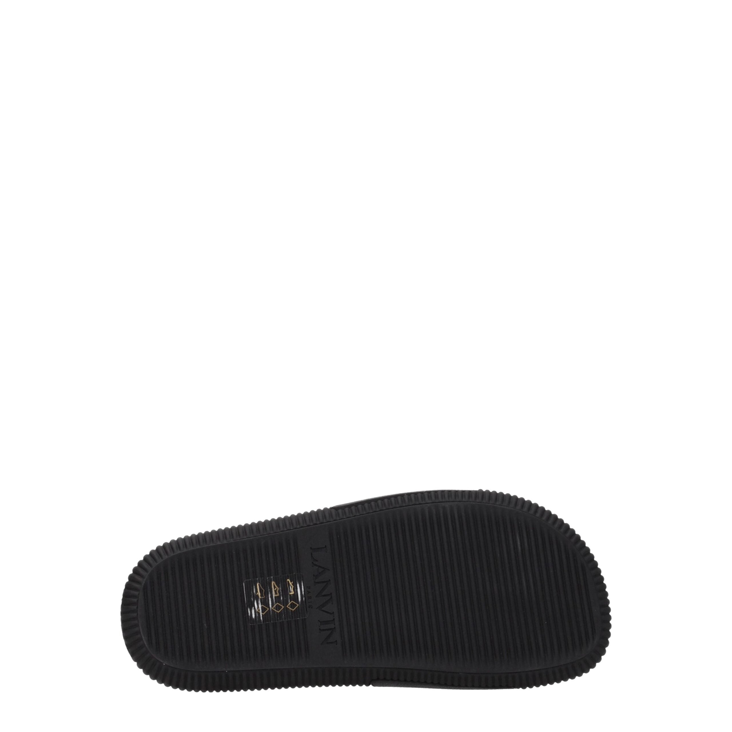 Lanvin Schwarze Baumwoll-Slipper