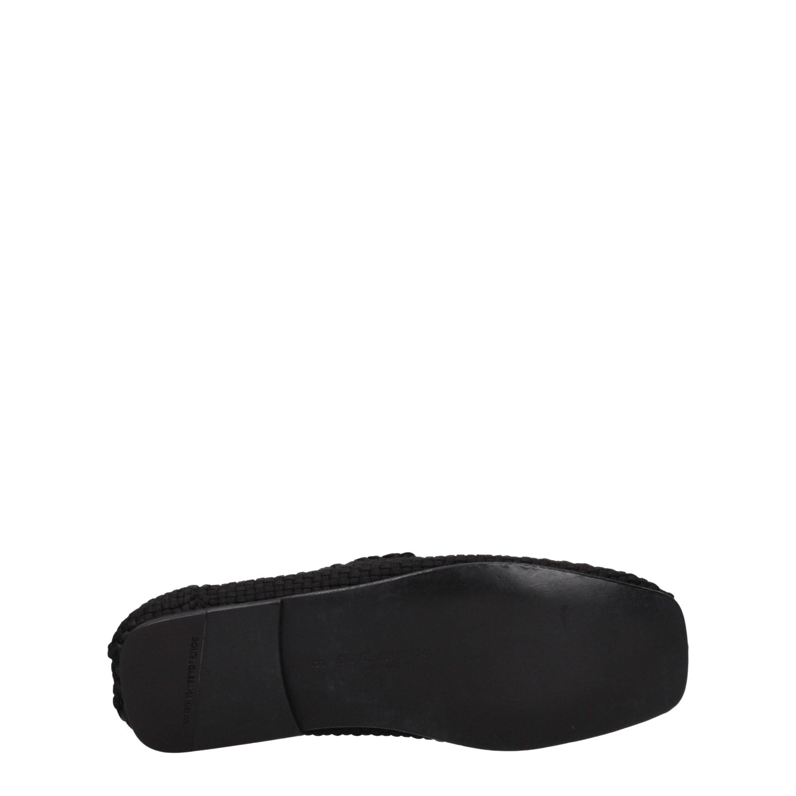 Dolce & Gabbana Schwarze Loafer aus Stoff zum Hineinschlüpfen
