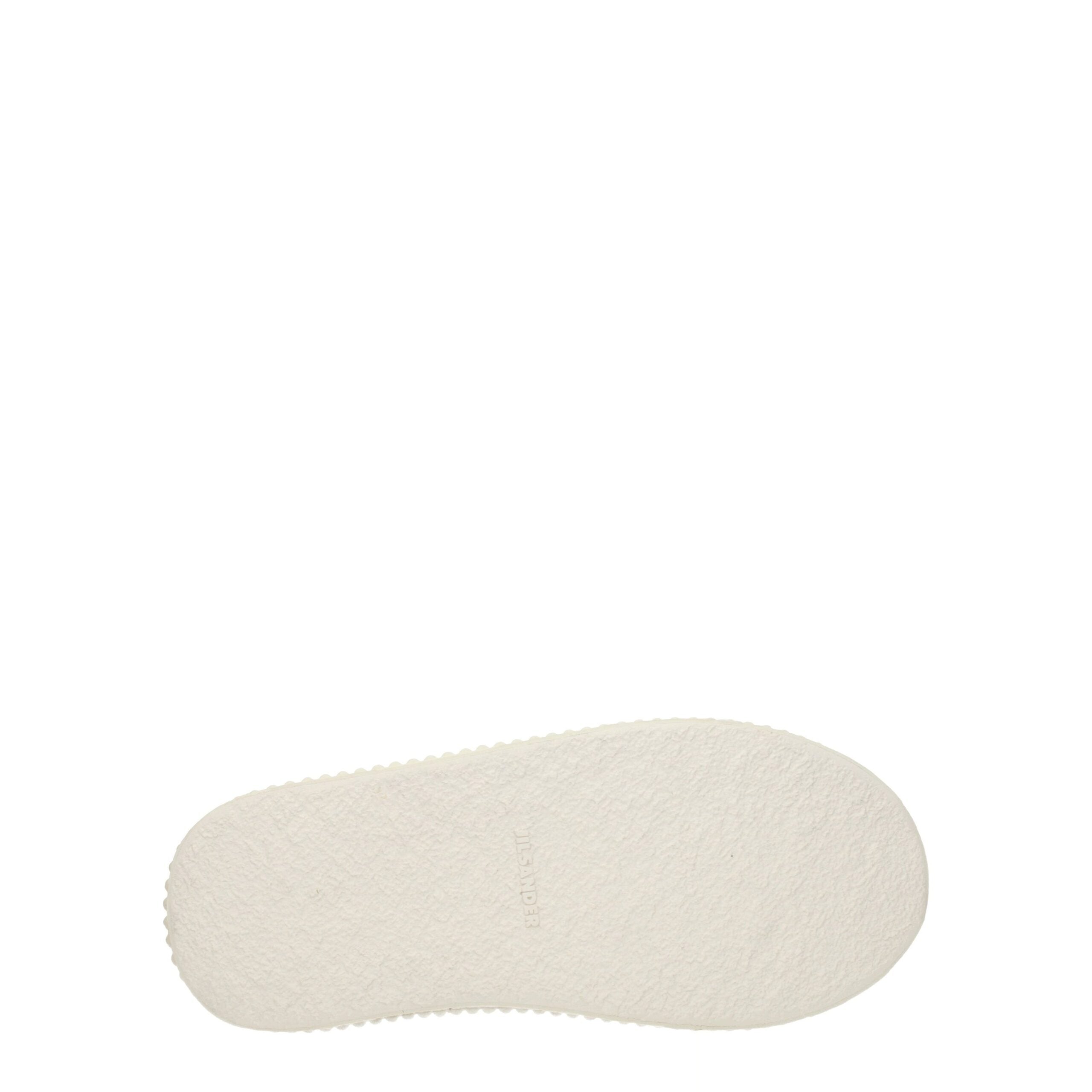 Jil Sander Weiße Stoff-Plateau-Sneaker