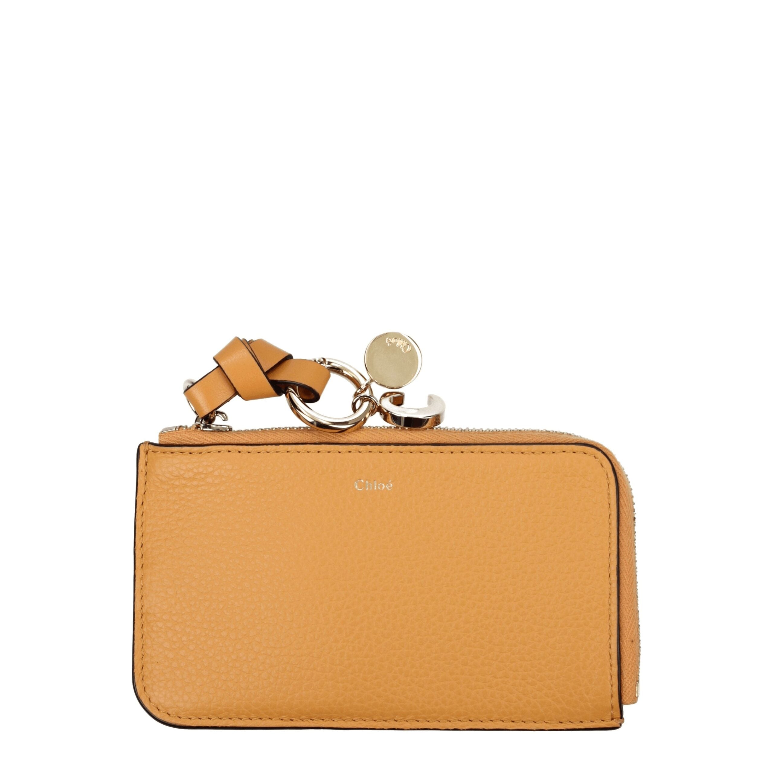 Chloé Orange-farbenes Lederportemonnaie