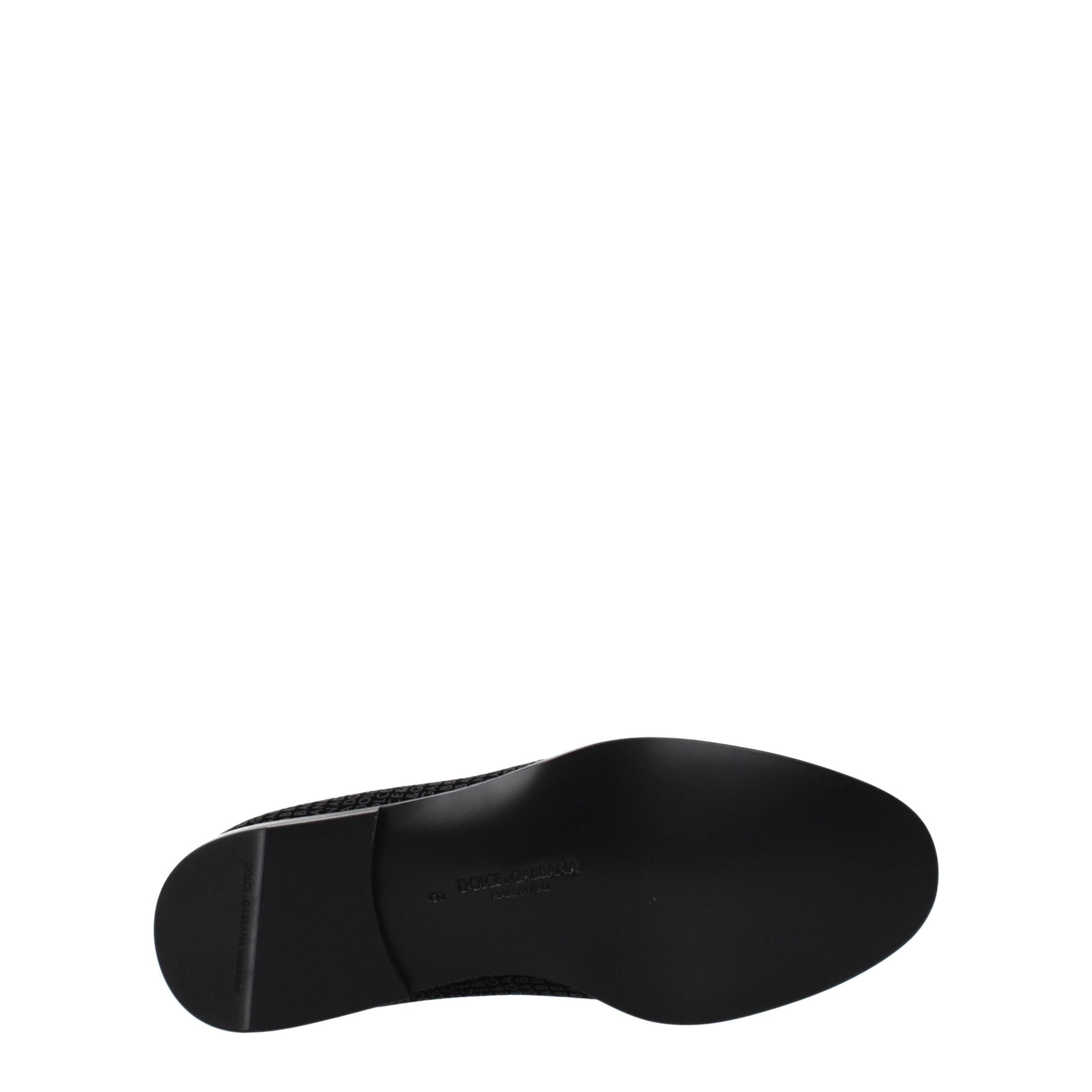 Dolce & Gabbana Schwarze Samt-Loafer zum Hineinschlüpfen
