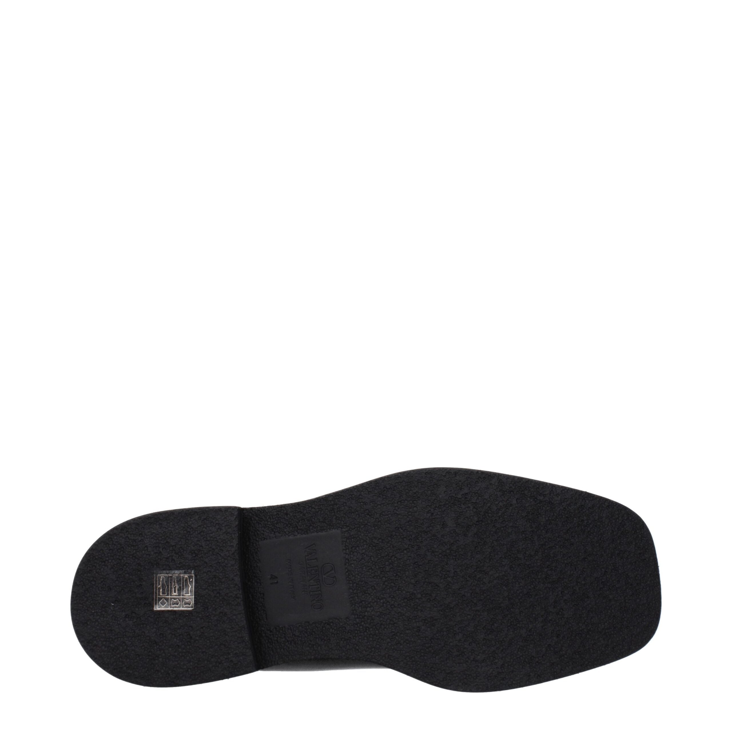 Valentino Garavani Schwarze Leder-Stiefeletten