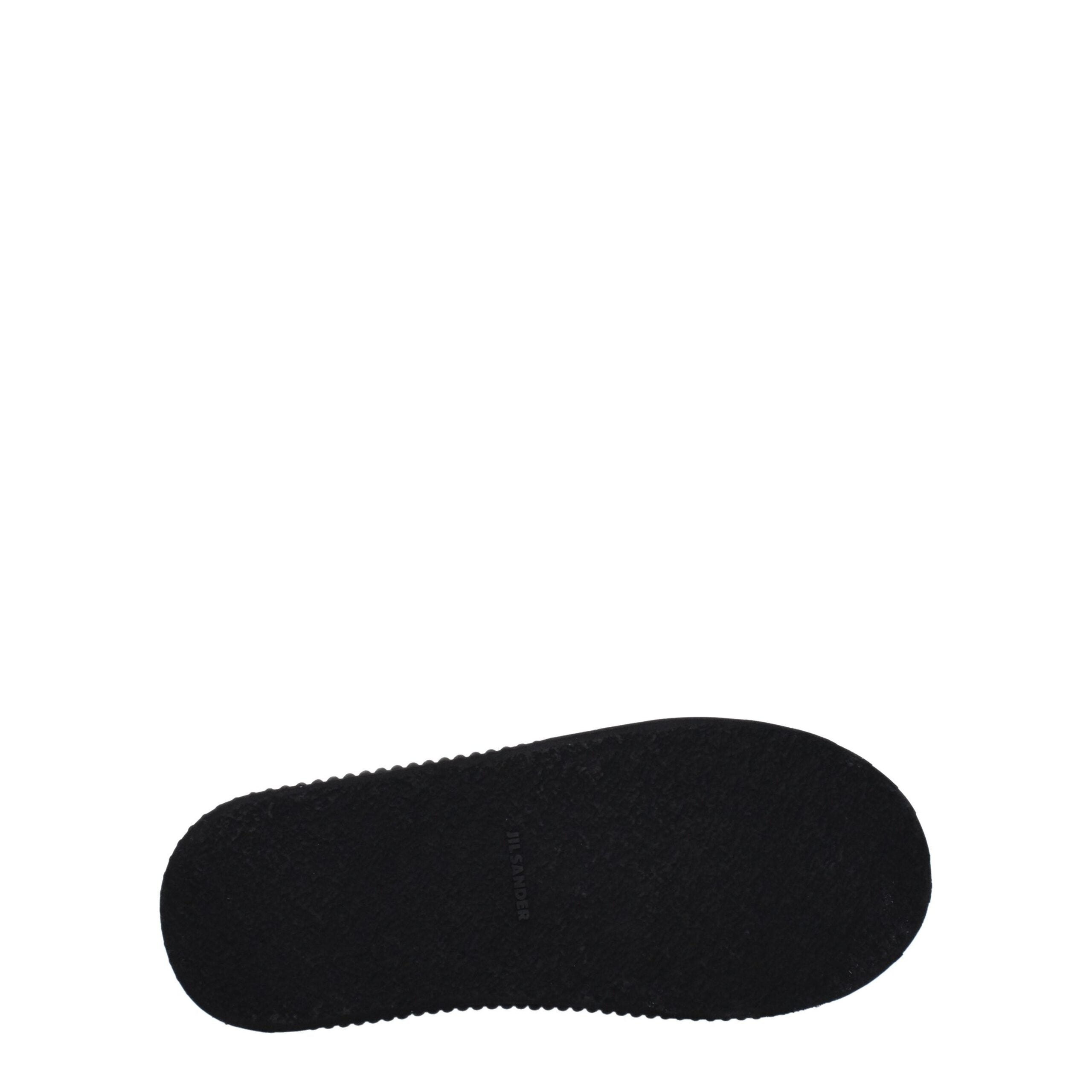 Jil Sander Schwarze Plateau-Sneaker aus Stoff