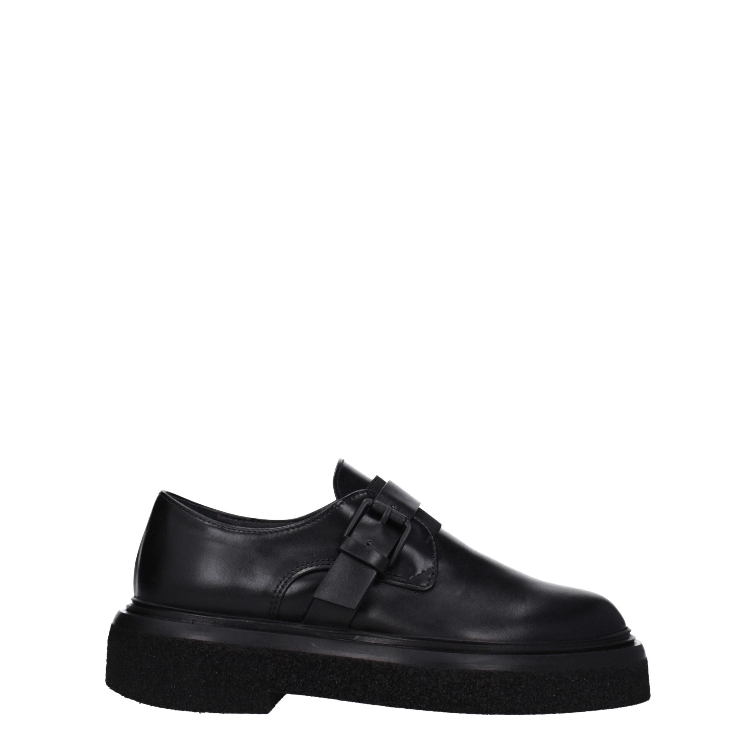 Max Mara Schwarze Oxford- und Derby-Schuhe aus Leder