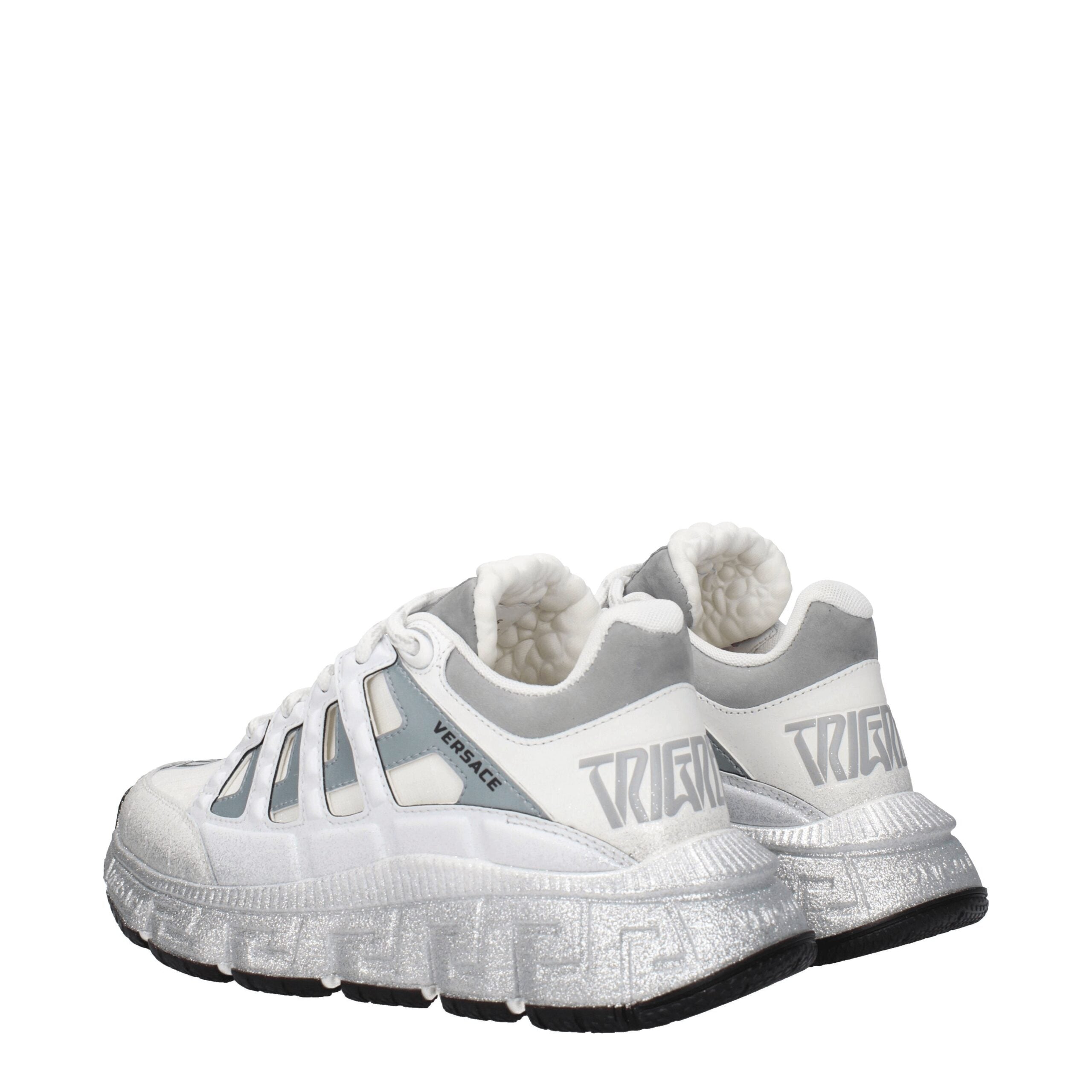 Versace Weiße Stoff-Sneaker im Athletic-Look
