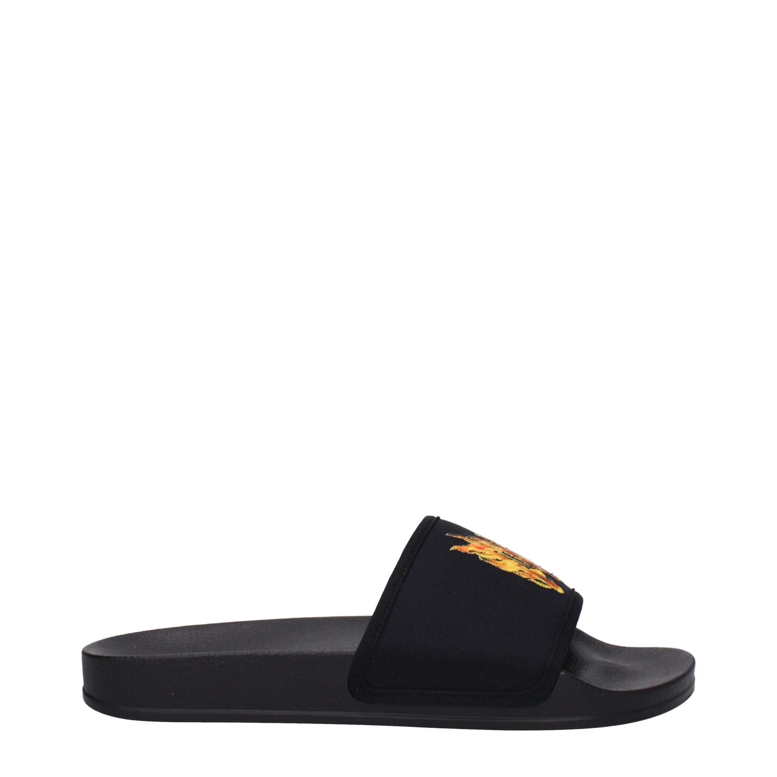 Palm Angels Schwarze Stoff-Slipper