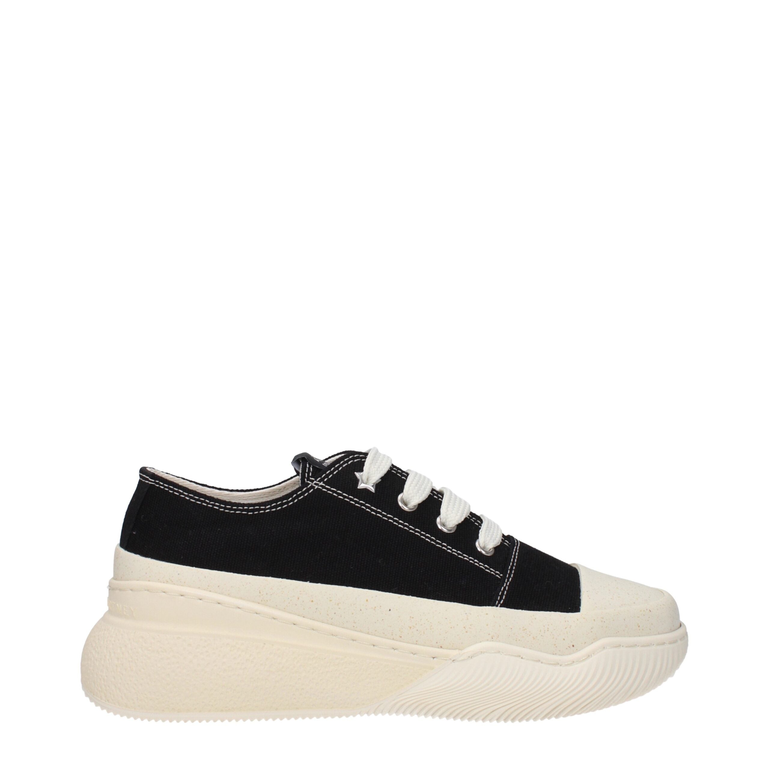 Stella McCartney Schwarze Stoff-Sneaker mit klobiger Sohle