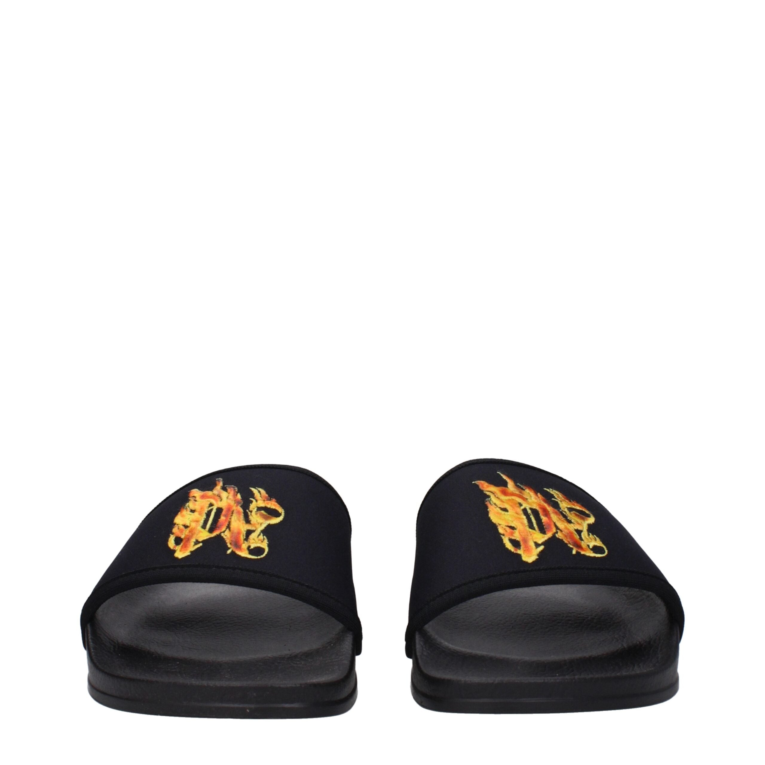 Palm Angels Schwarze Stoff-Slipper