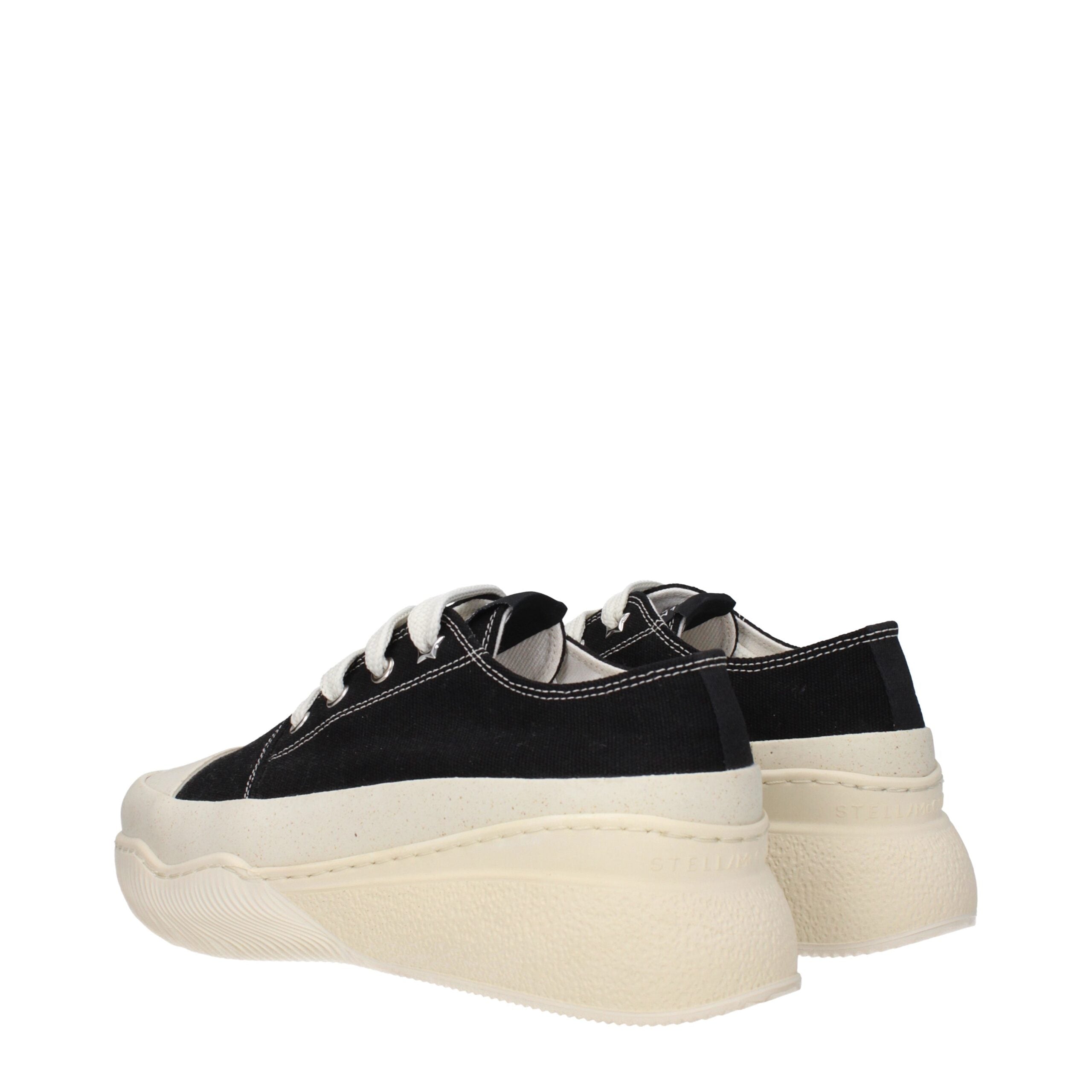 Stella McCartney Schwarze Stoff-Sneaker mit klobiger Sohle