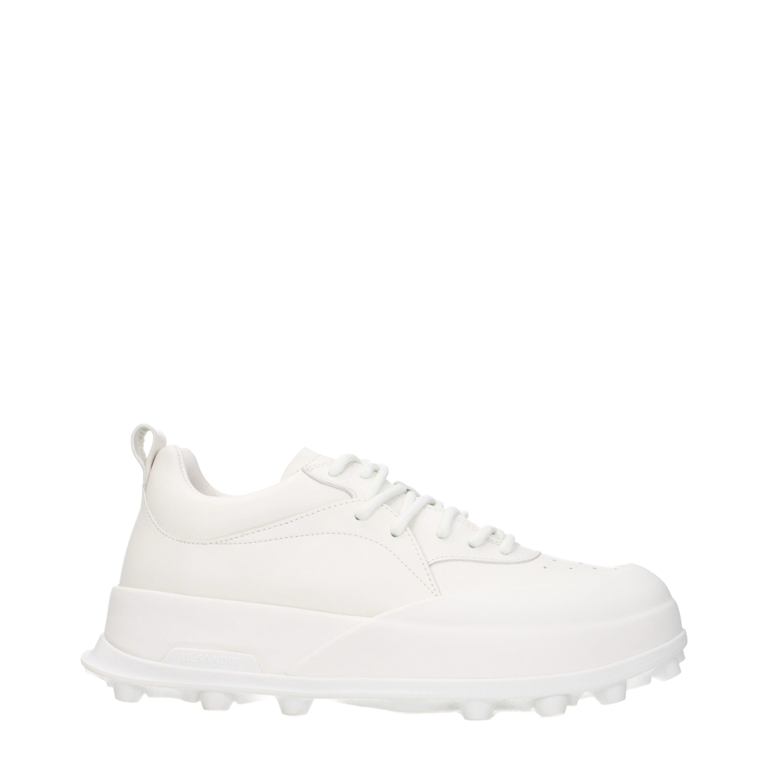 Jil Sander Weiße Leder-Sneaker