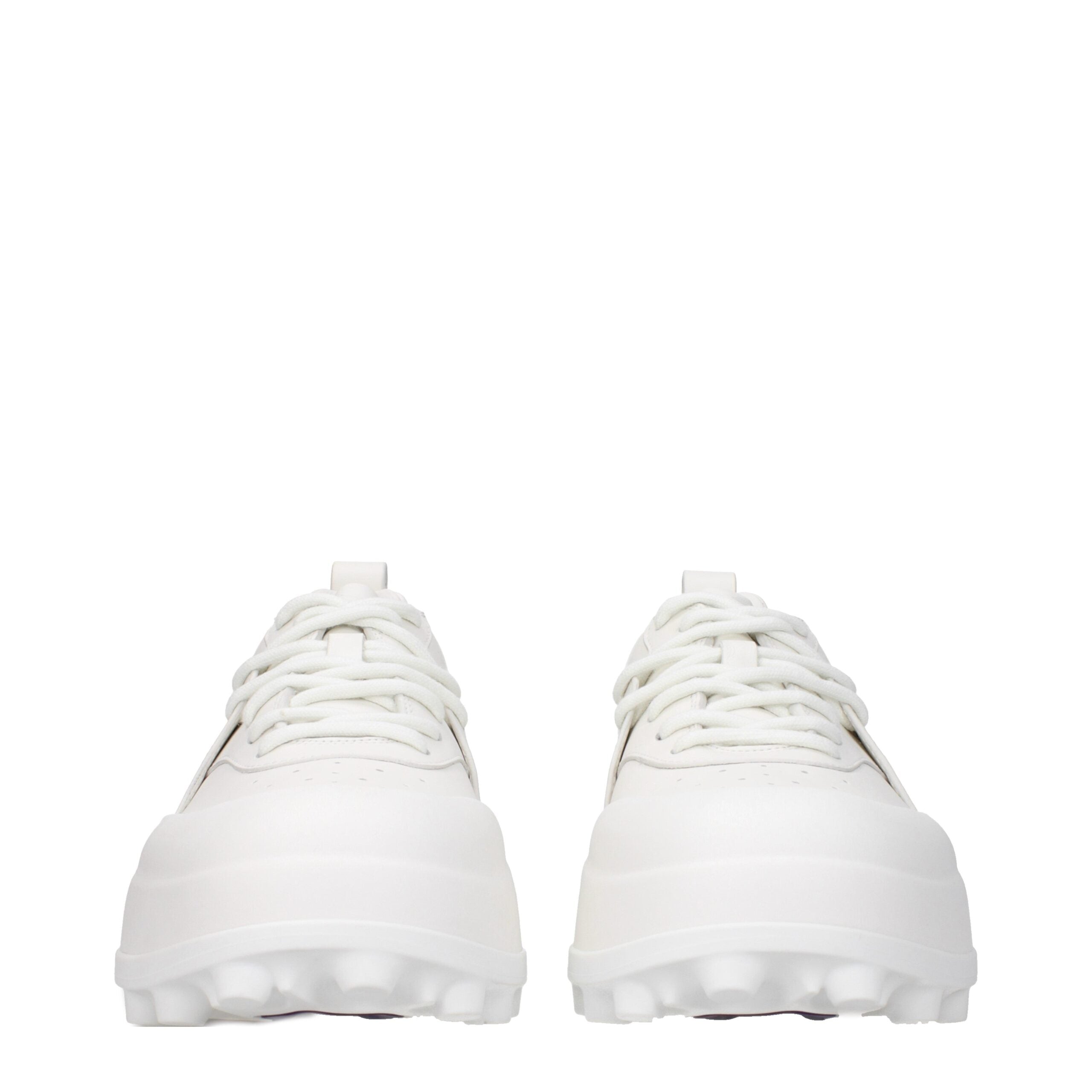 Jil Sander Weiße Leder-Sneaker