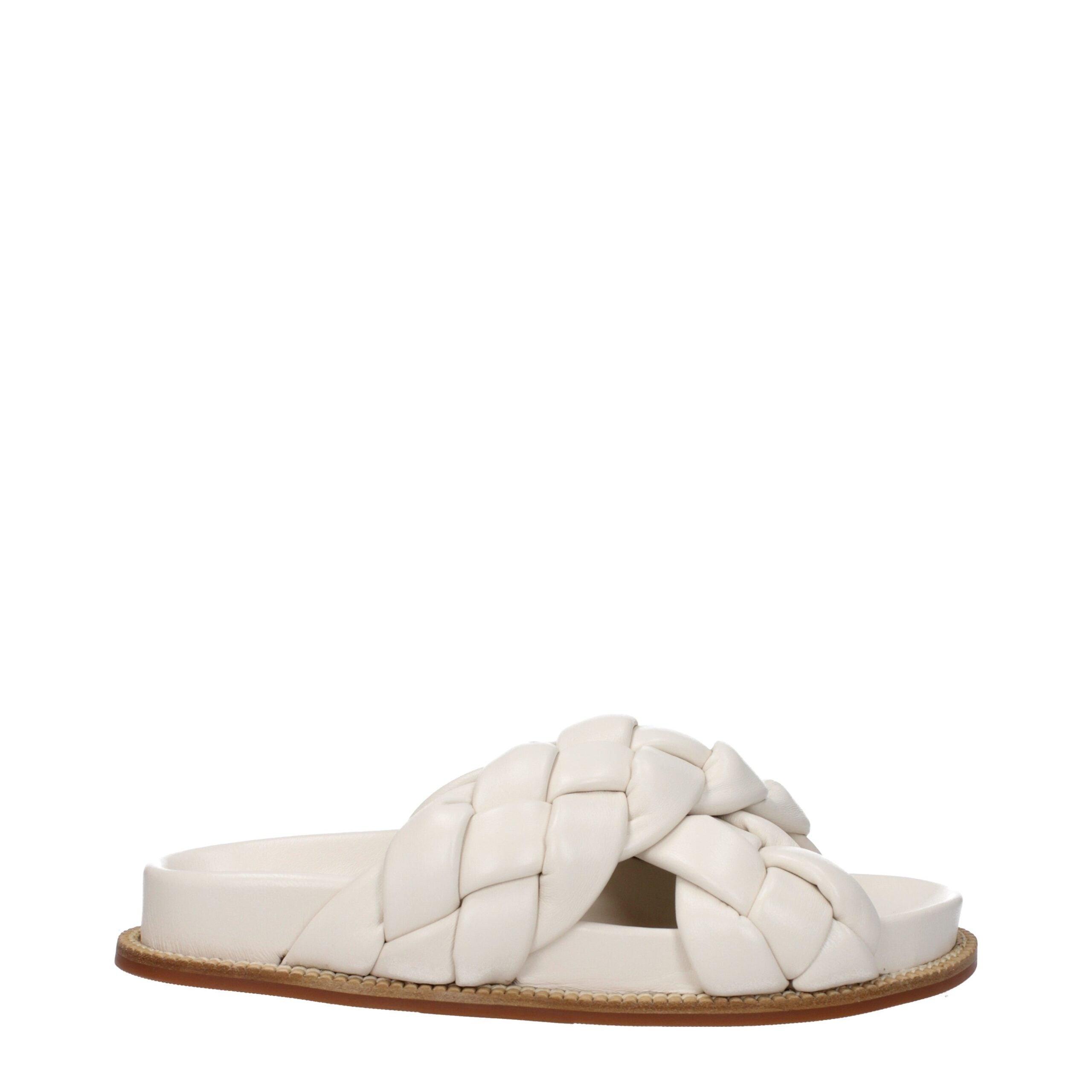 Fabiana Filippi Beige Leder-Slipper