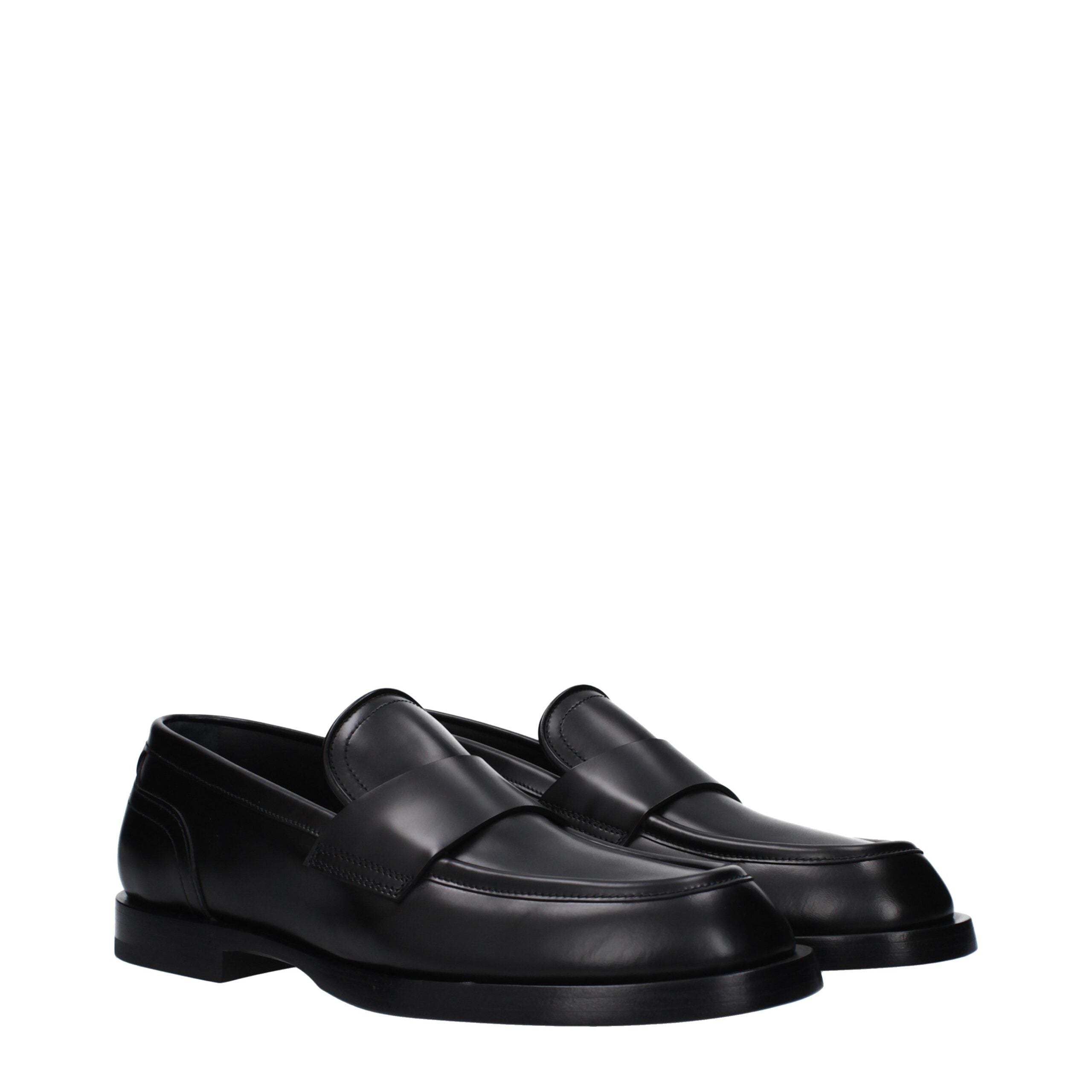Dolce & Gabbana Schwarze Leder Loafer zum Hineinschlüpfen