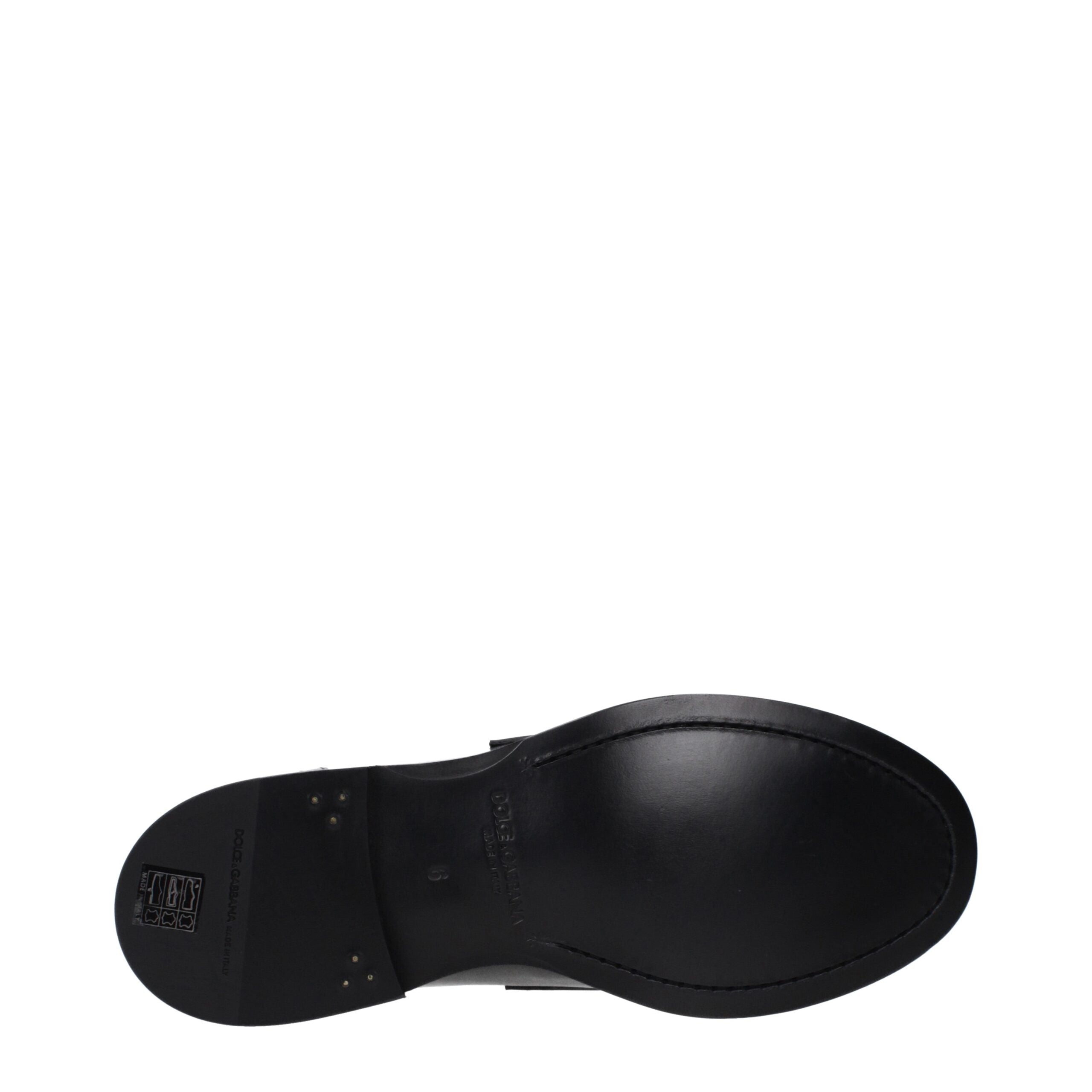 Dolce & Gabbana Schwarze Leder Loafer zum Hineinschlüpfen