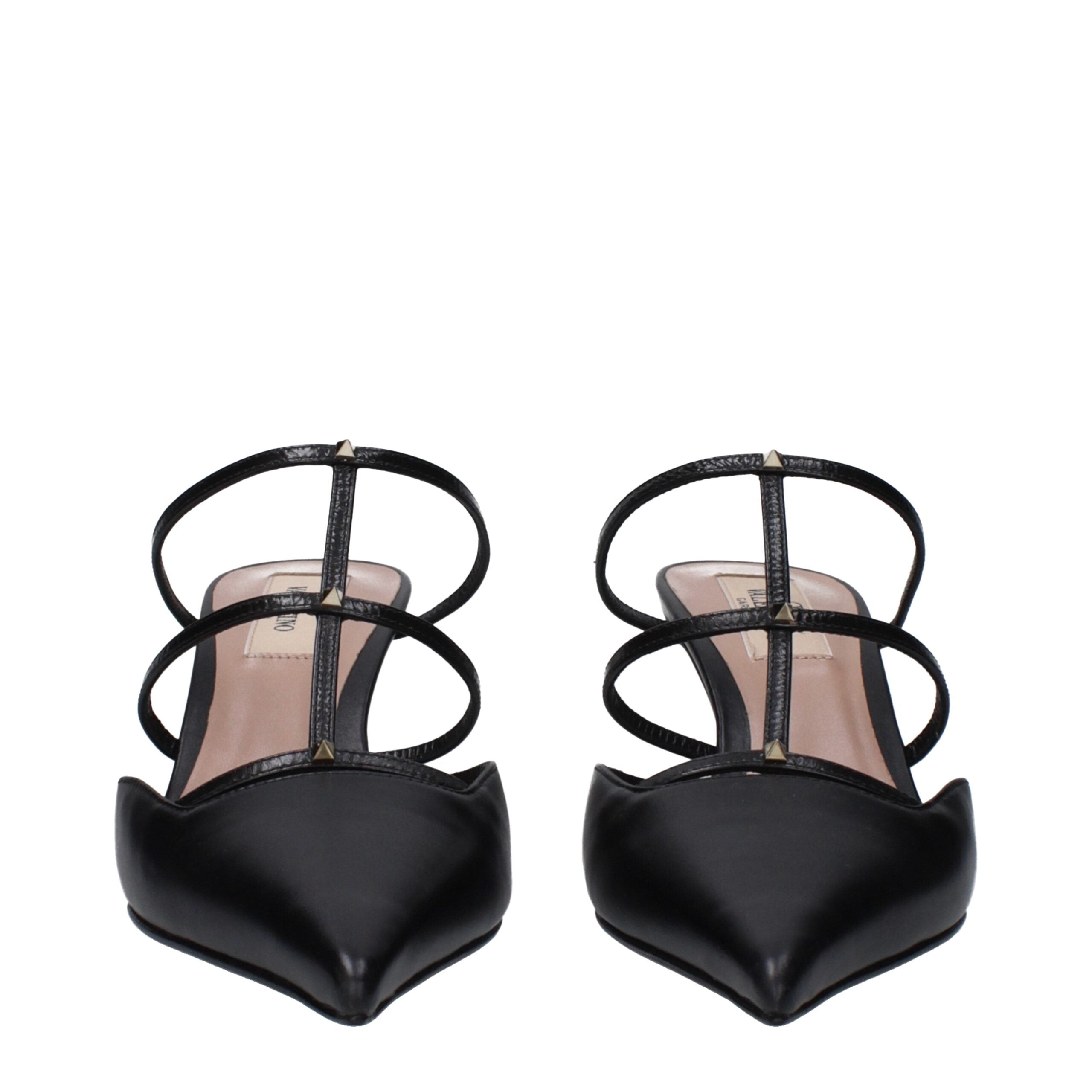Valentino Garavani Schwarze Ledersandalen