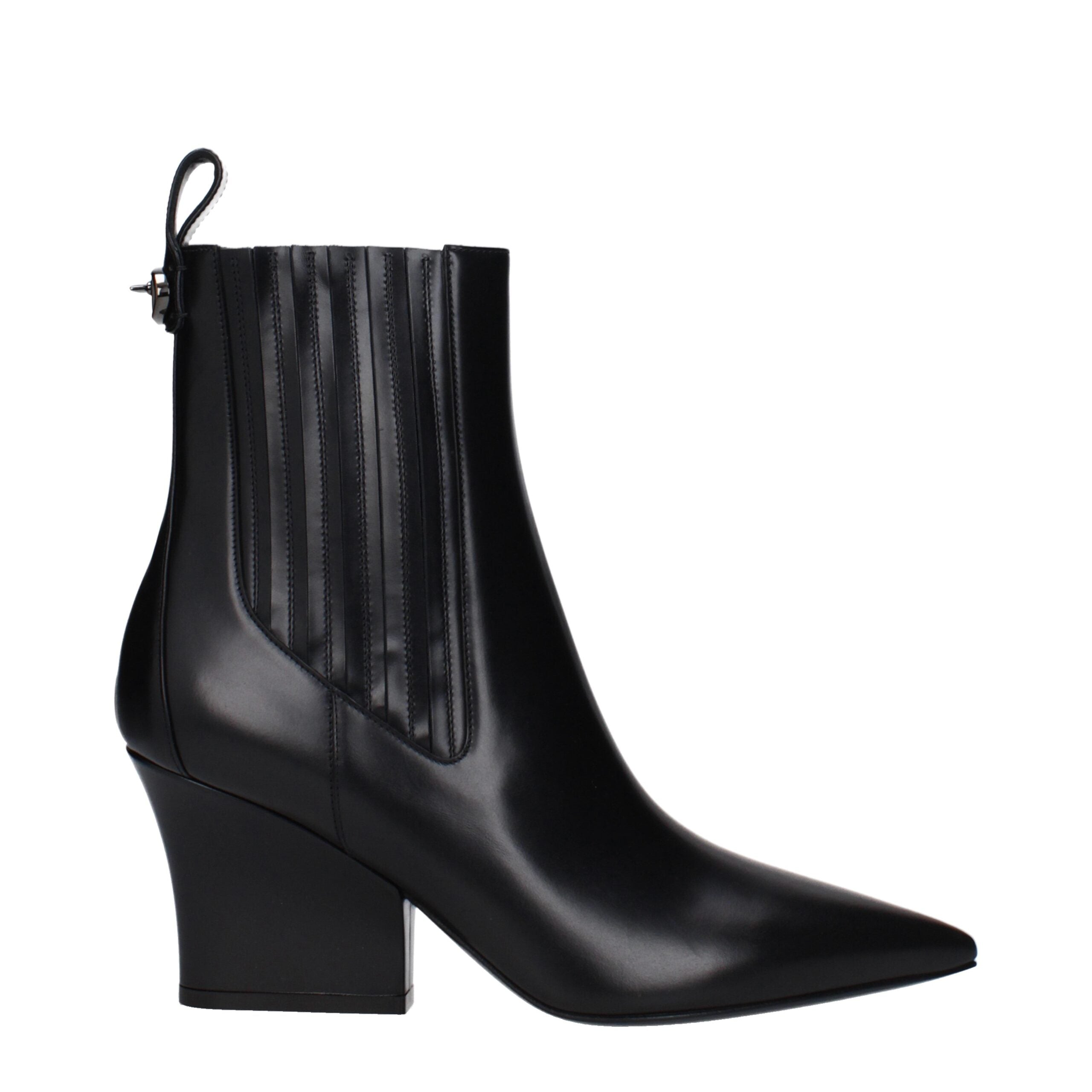Valentino Garavani Schwarze Leder-Stiefeletten