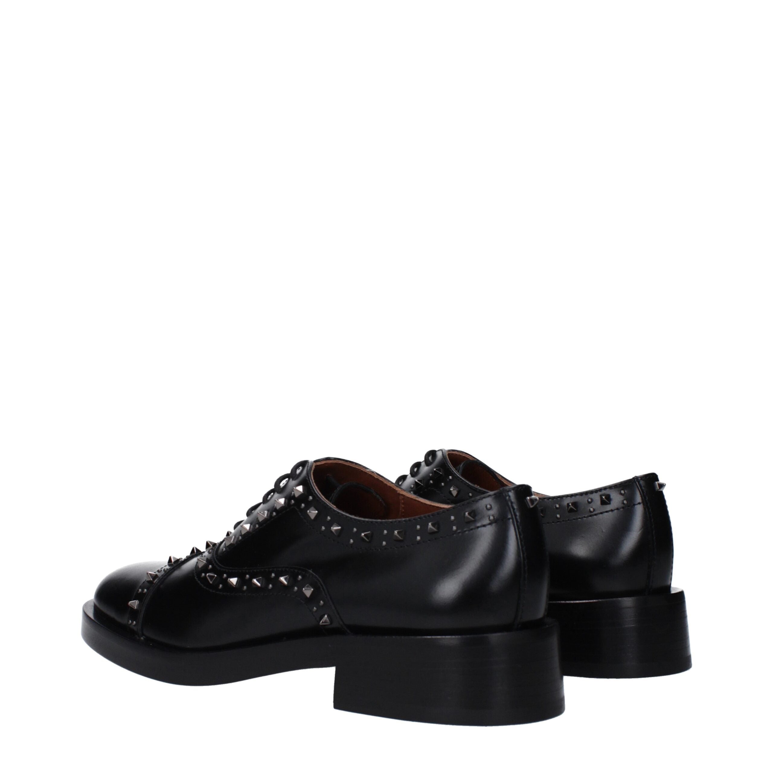 Valentino Garavani Schwarze Oxford- und Derby-Schuhe aus Leder