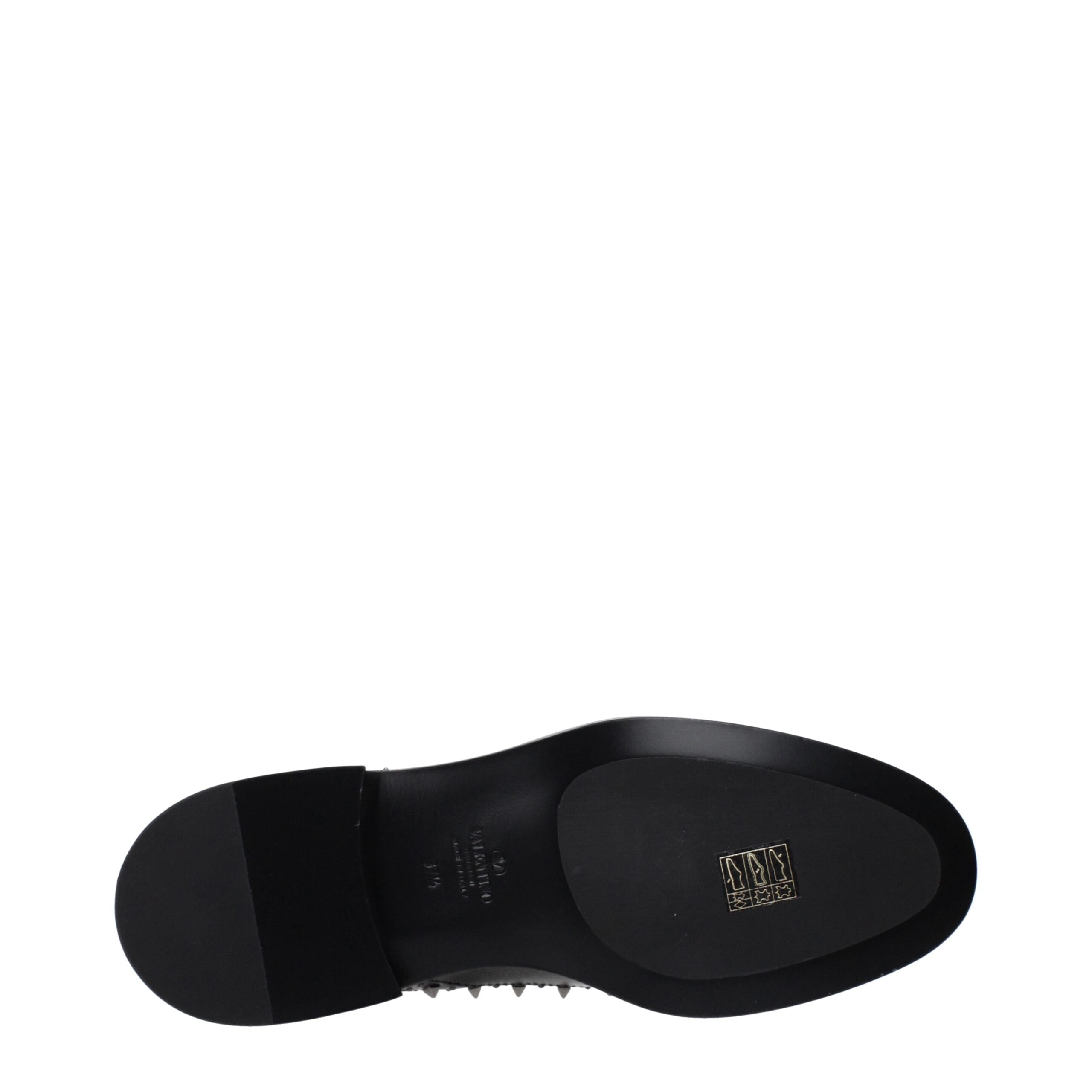 Valentino Garavani Schwarze Oxford- und Derby-Schuhe aus Leder