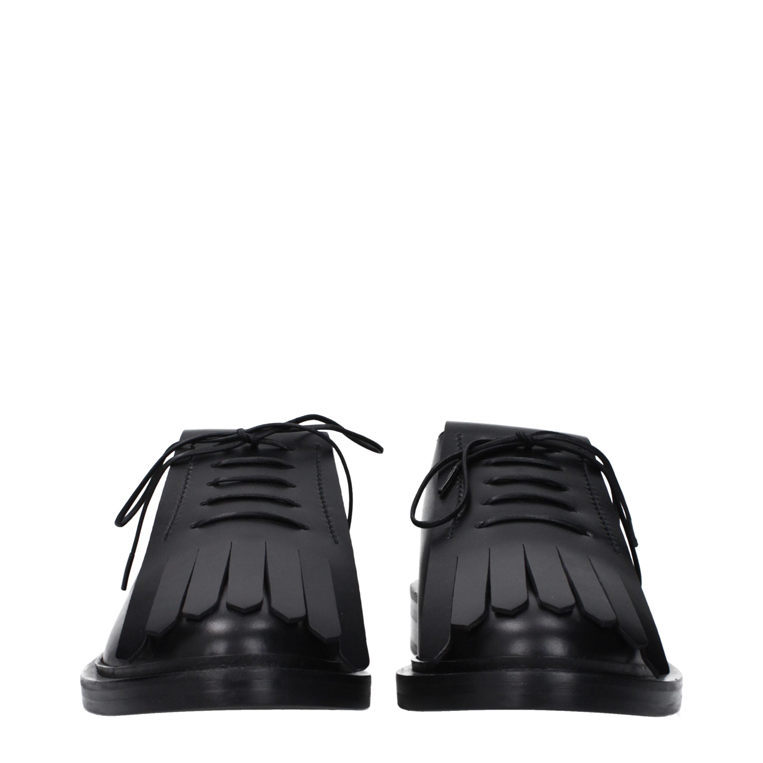 Max Mara Schwarze Oxford- und Derby-Schuhe aus Leder