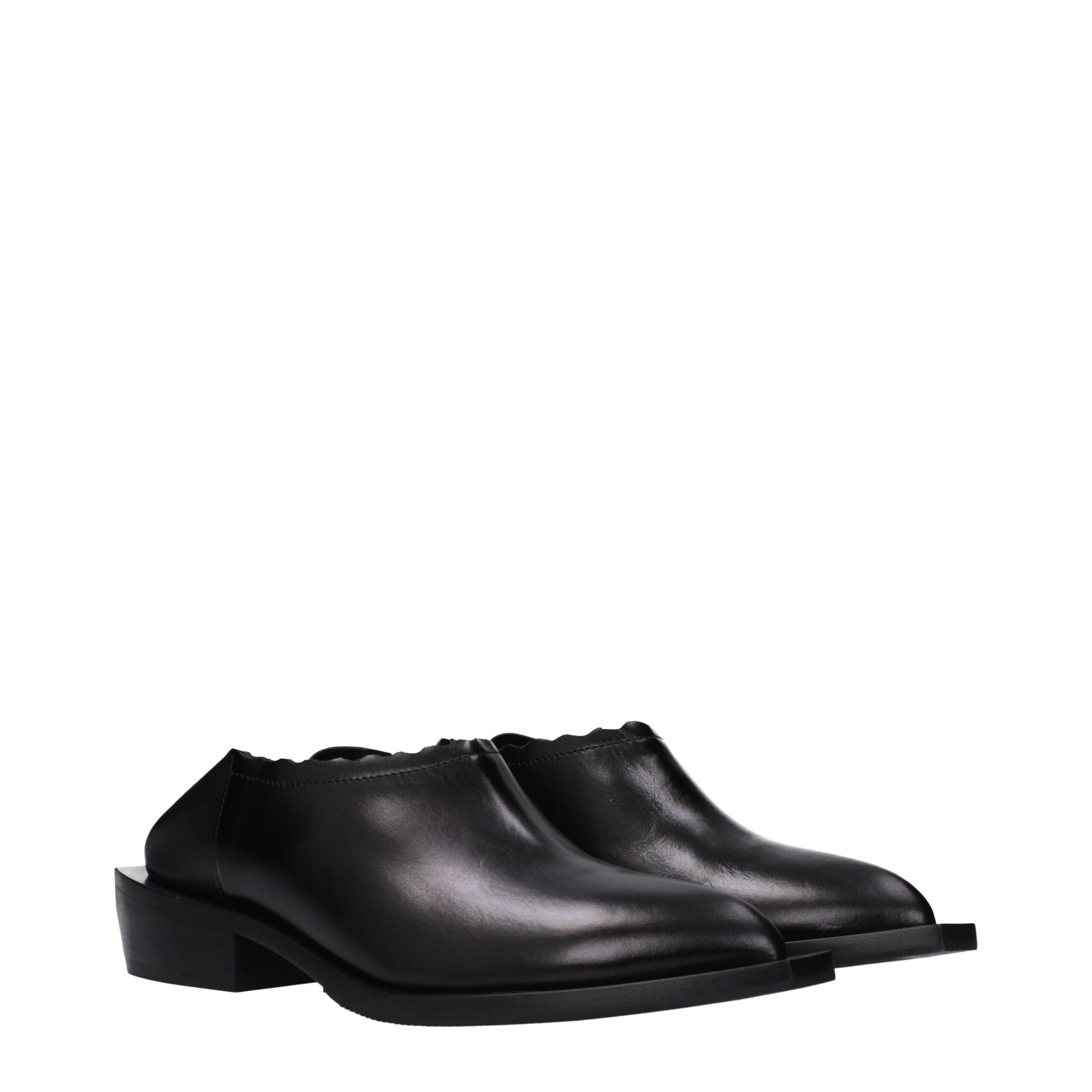 Moschino Schwarze Mules aus Leder
