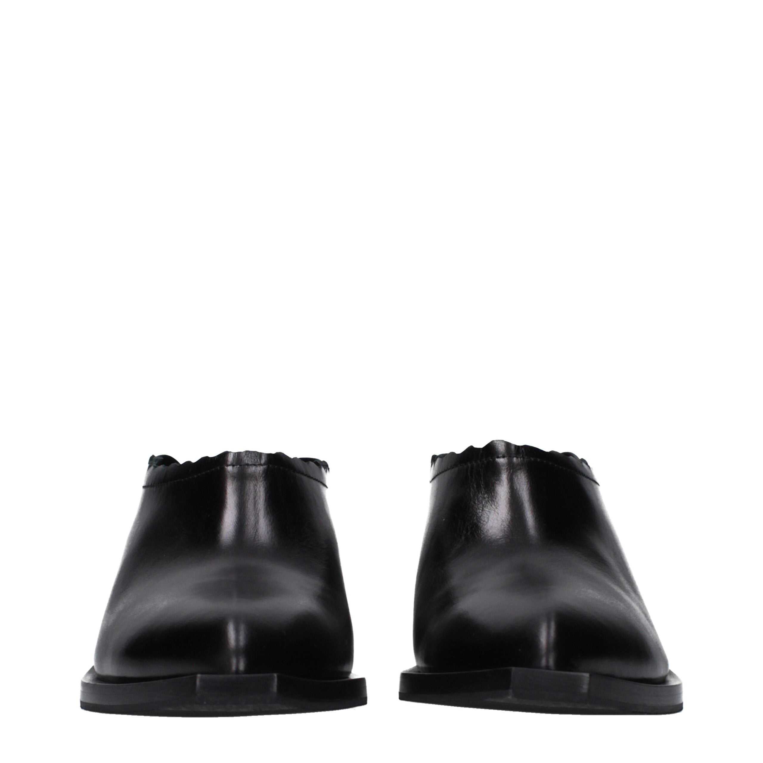 Moschino Schwarze Mules aus Leder