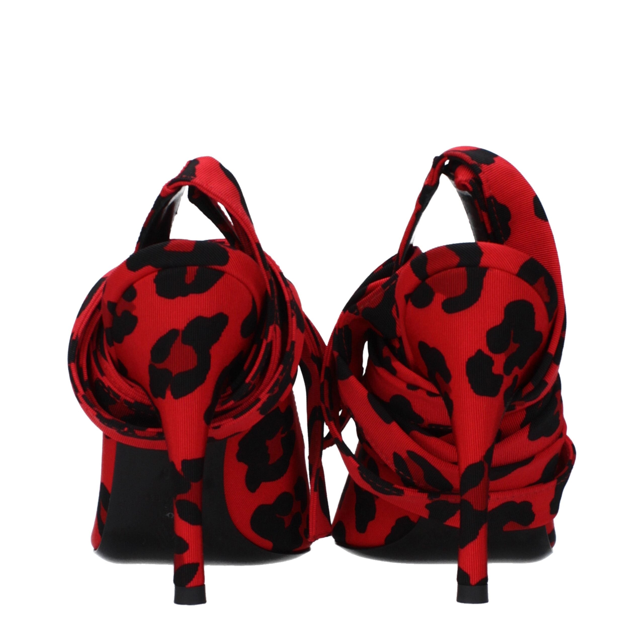 The Attico Rote Stoffpumps mit hohem Absatz