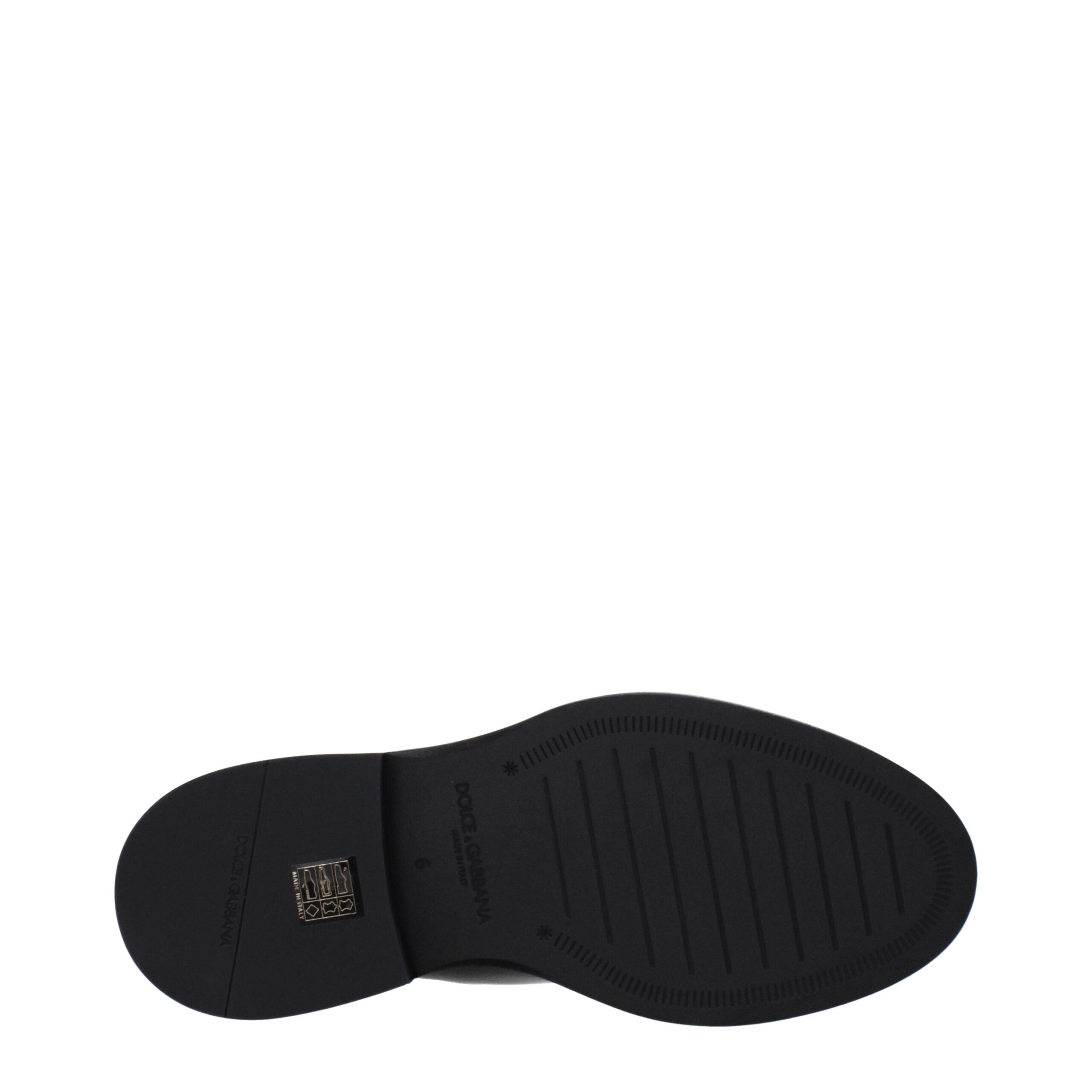 Dolce & Gabbana Schwarze Leder-Stiefeletten