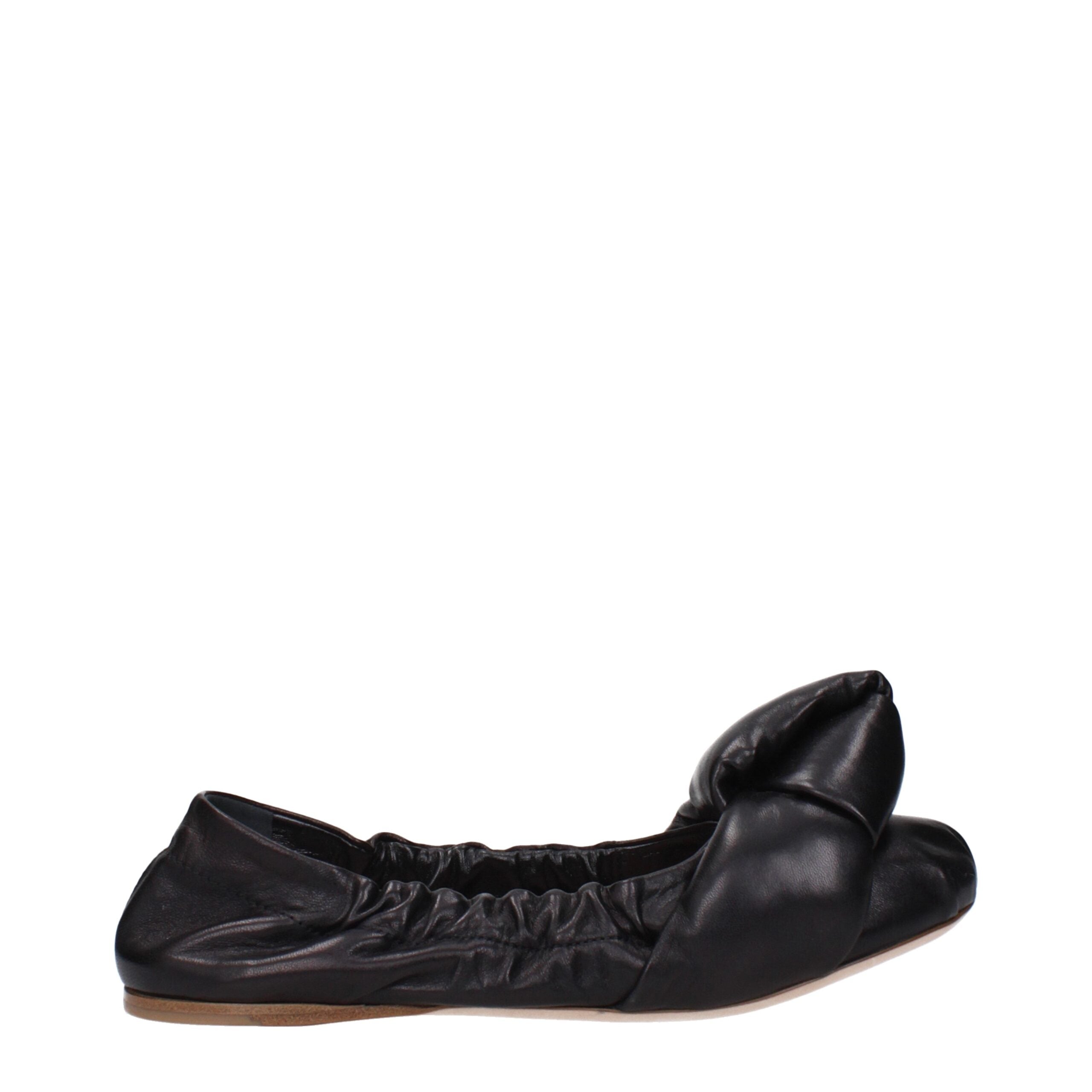 Miu Miu Schwarze Ballerinas aus Leder