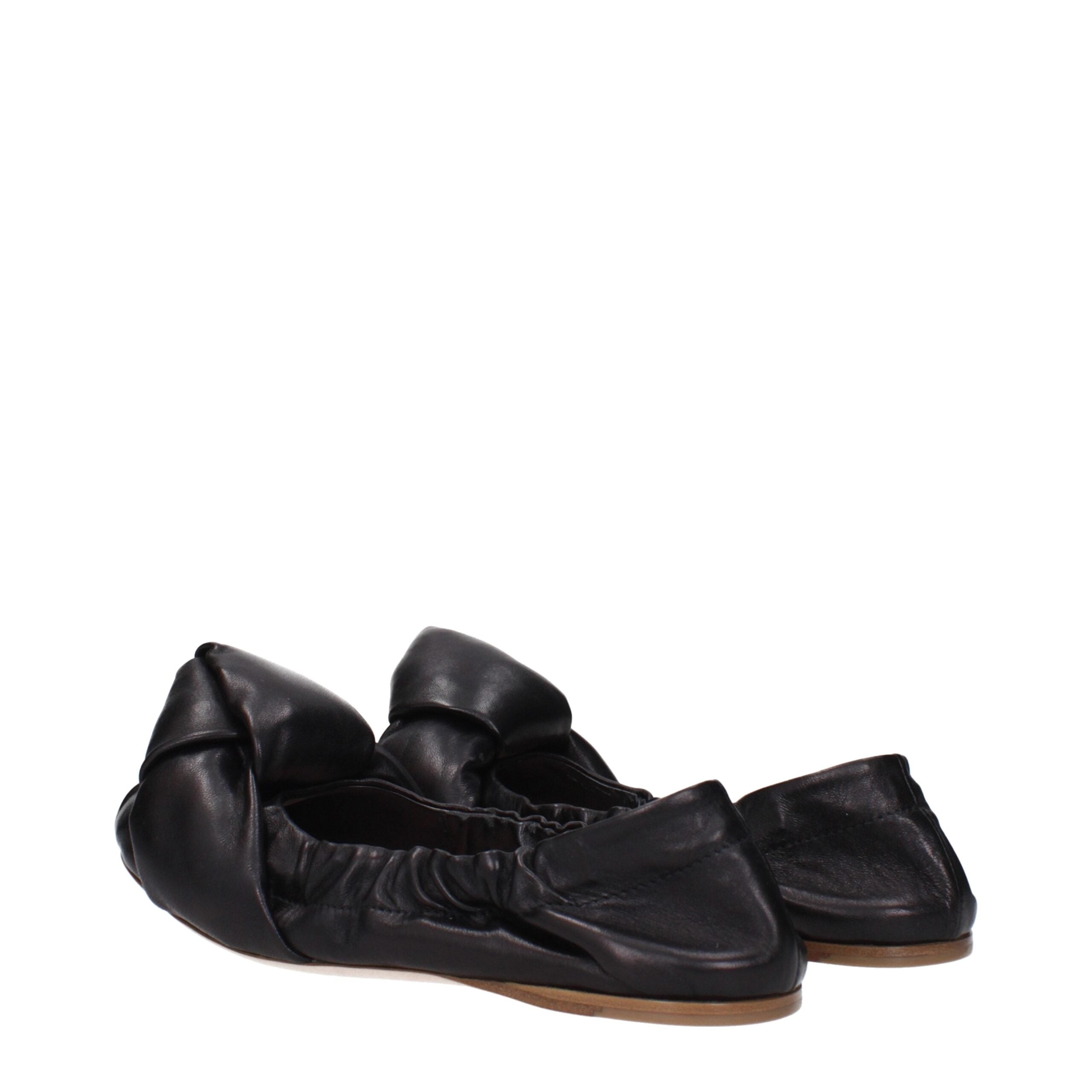 Miu Miu Schwarze Ballerinas aus Leder