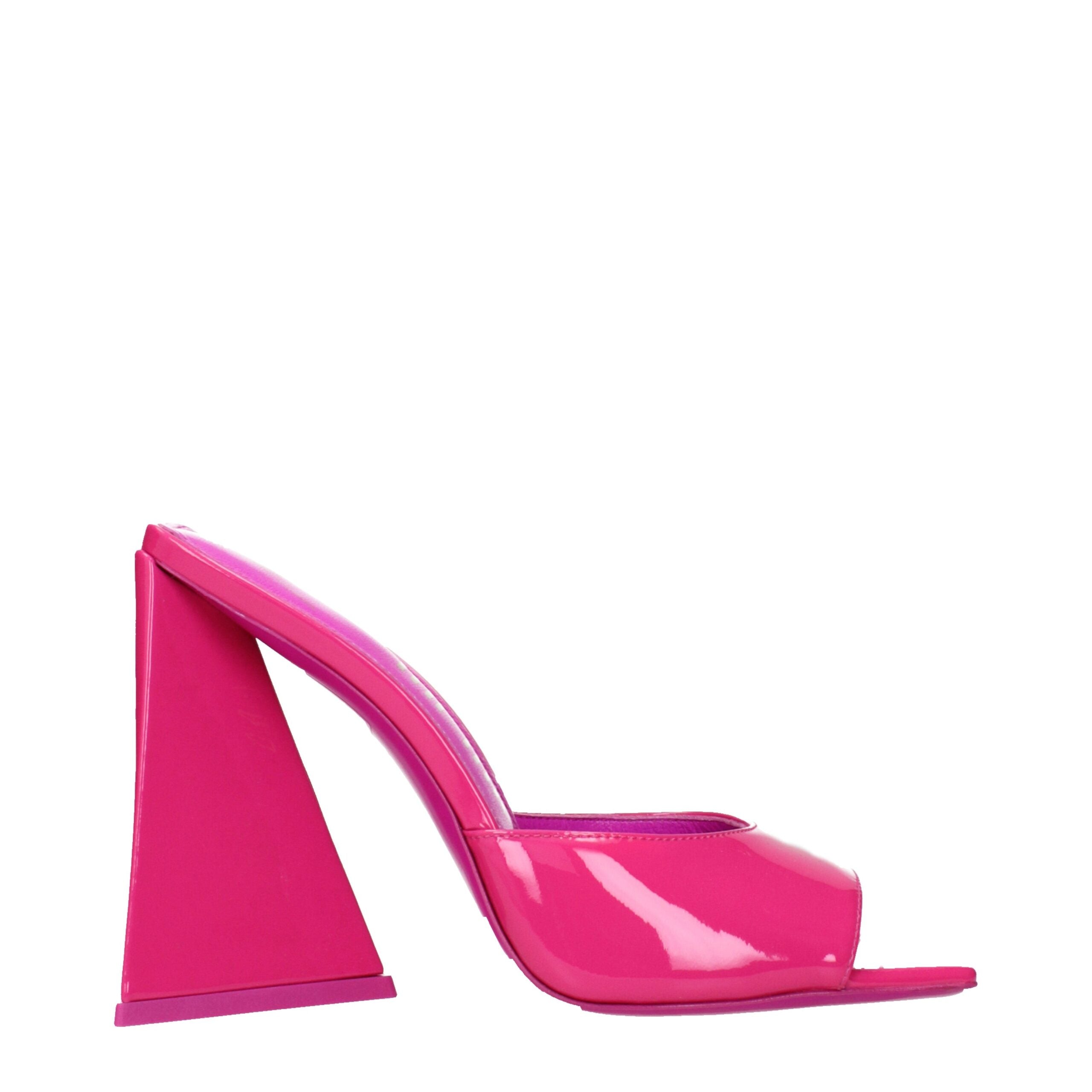 The Attico Rosa Sandalen mit Plateauabsatz aus Leder
