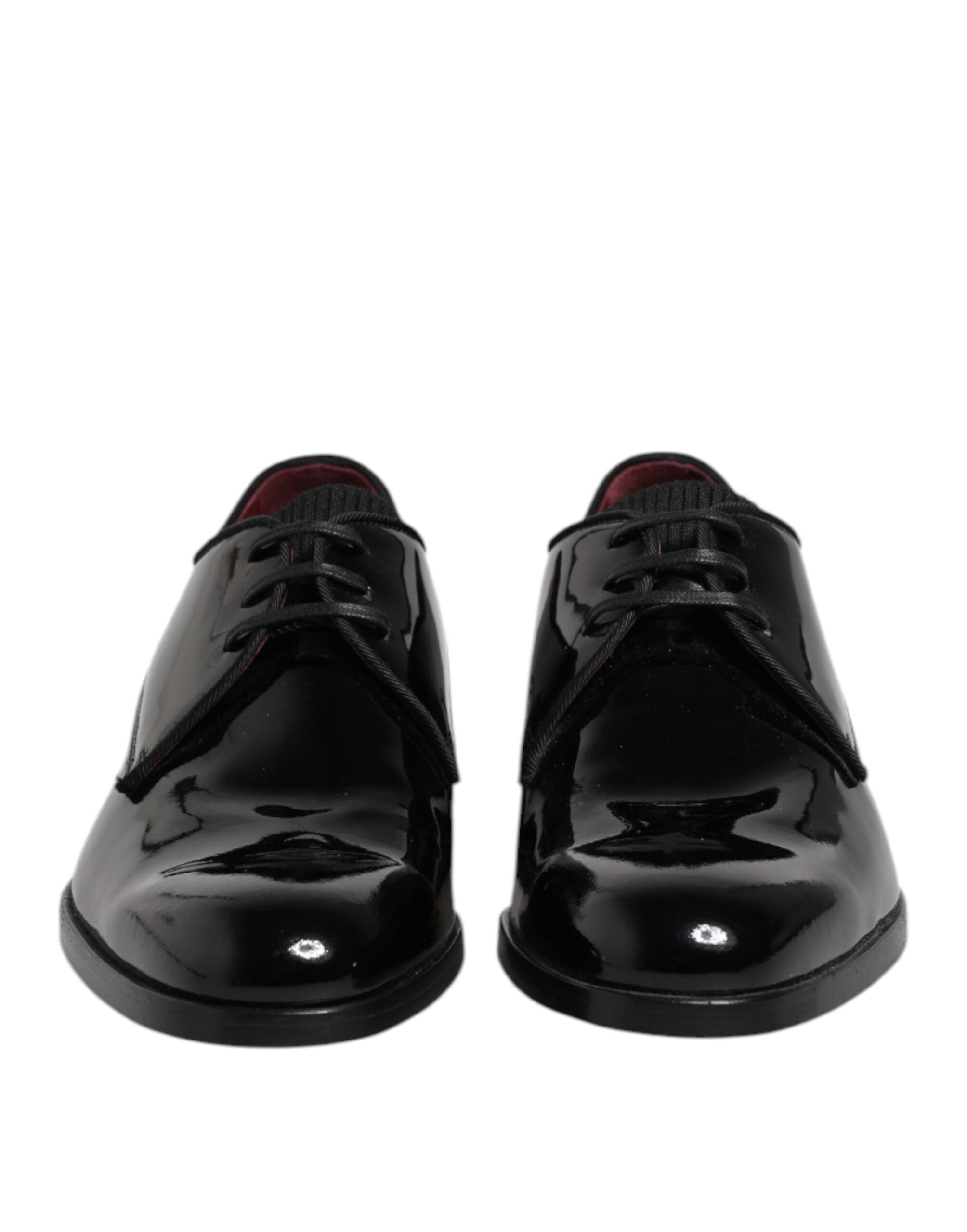 Dolce & Gabbana Schwarze Leder Schnürschuhe Männer Derby Formelle Schuhe