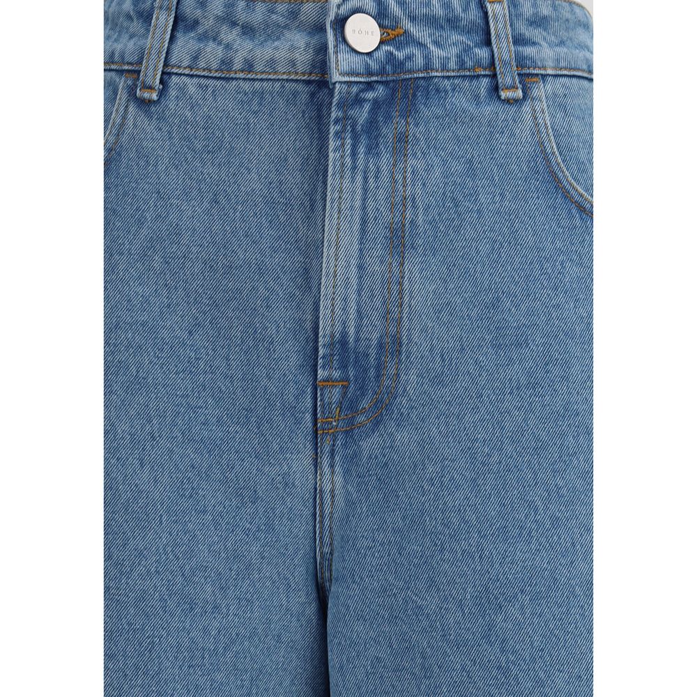 Rohe Blaue Baumwolljeans im Relaxed Fit