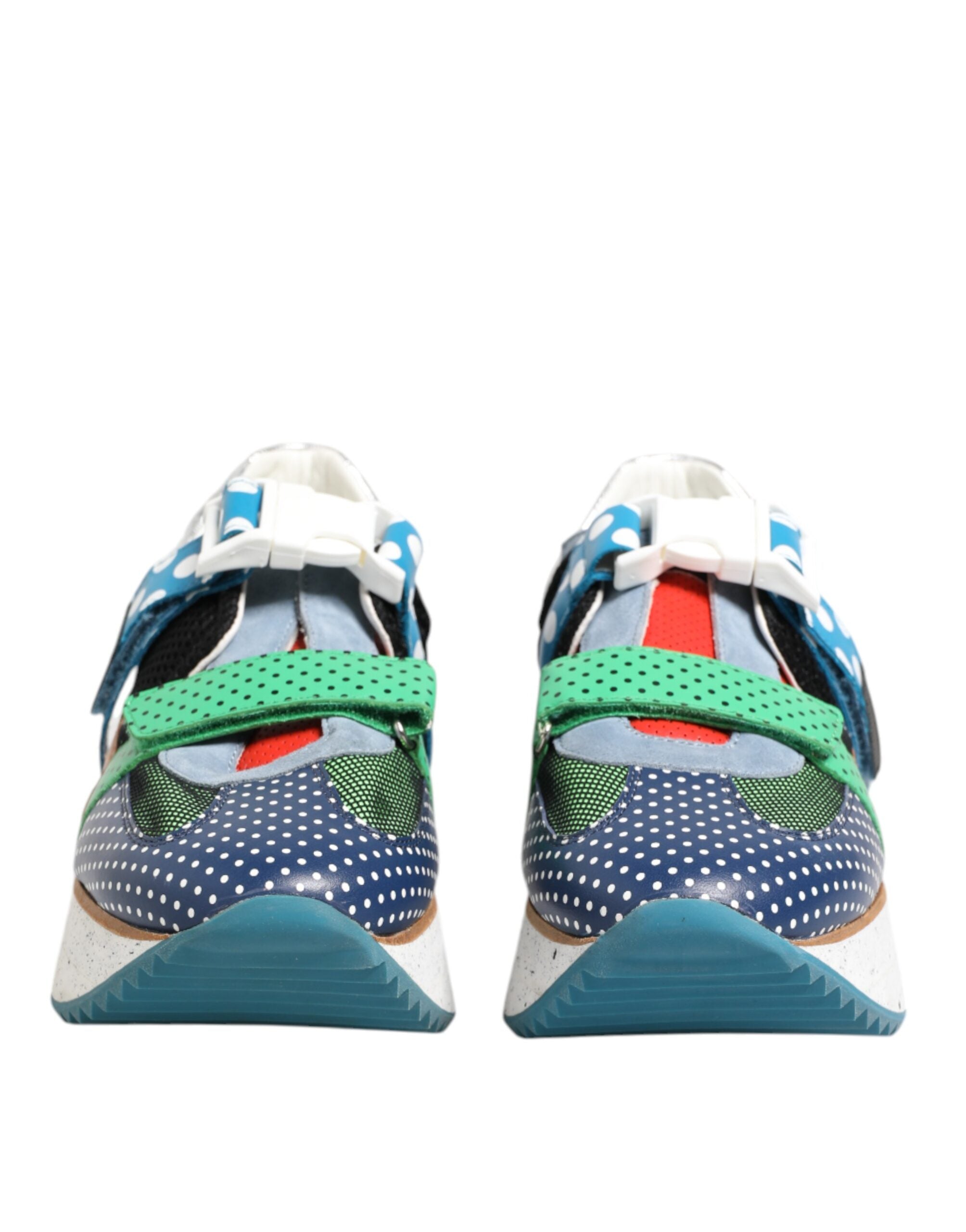 Dolce & Gabbana Mehrfarbige Leder Low-Top-Sneakers