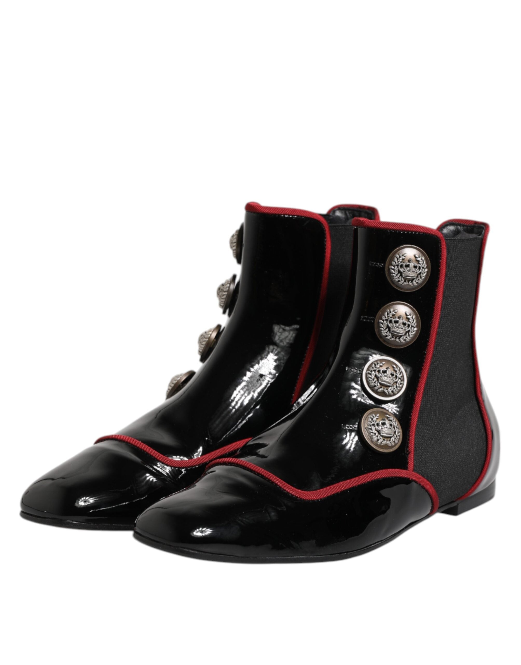 Dolce & Gabbana Schwarze Jackie geknöpfte Chelsea Boots Schuhe