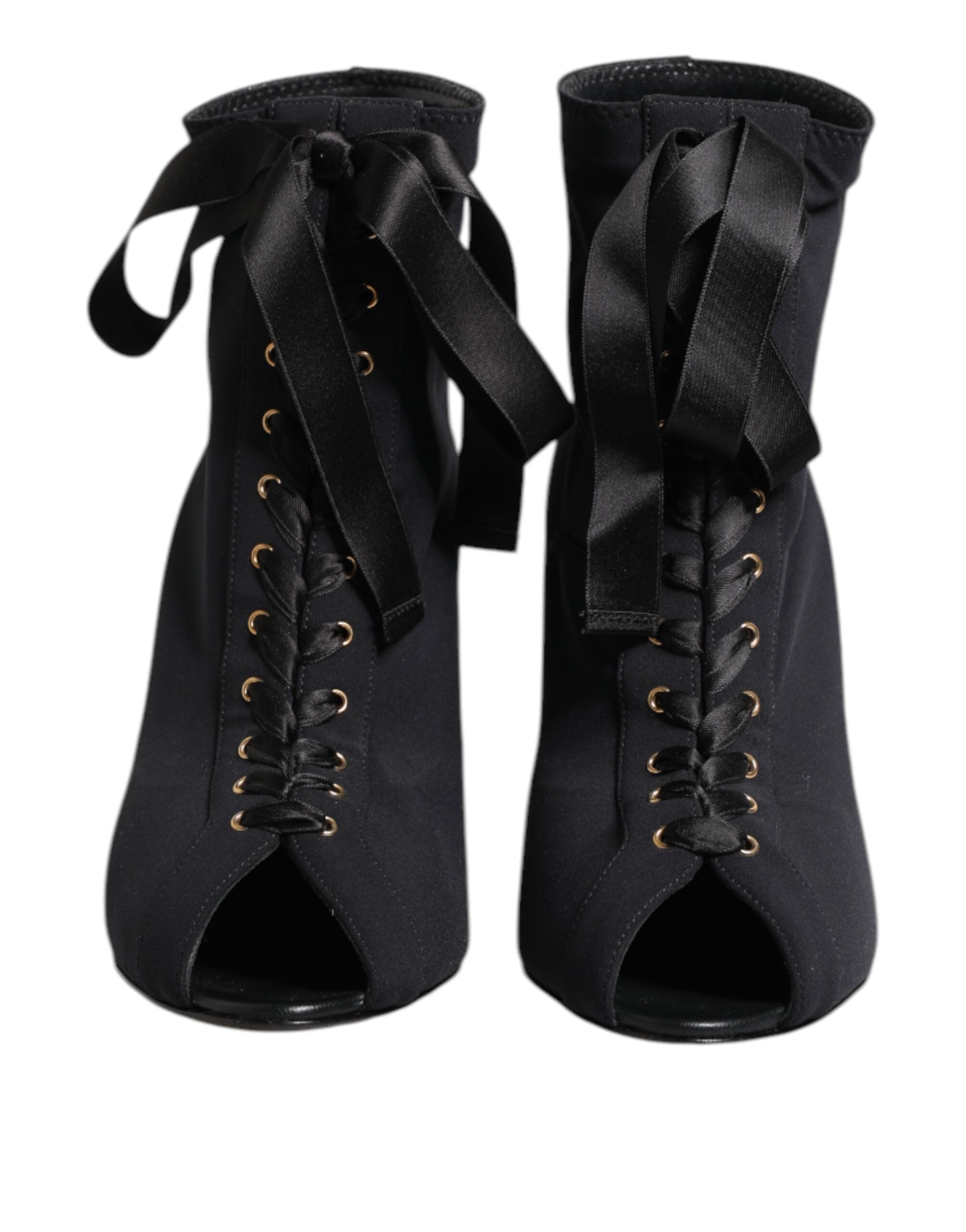 Dolce & Gabbana Schwarze Stiletto-High-Heels mit Schnürung