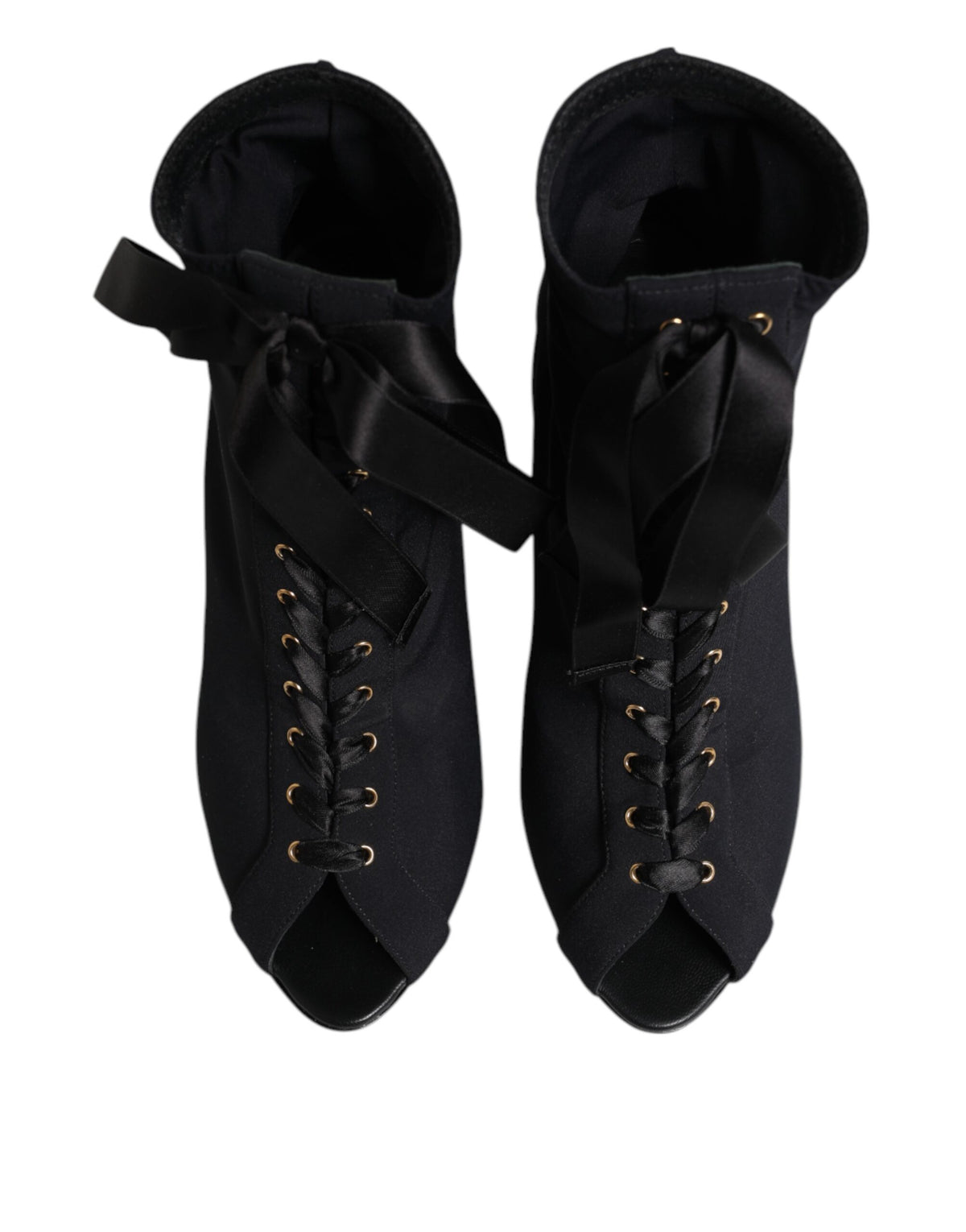 Dolce & Gabbana Schwarze Stiletto-High-Heels mit Schnürung