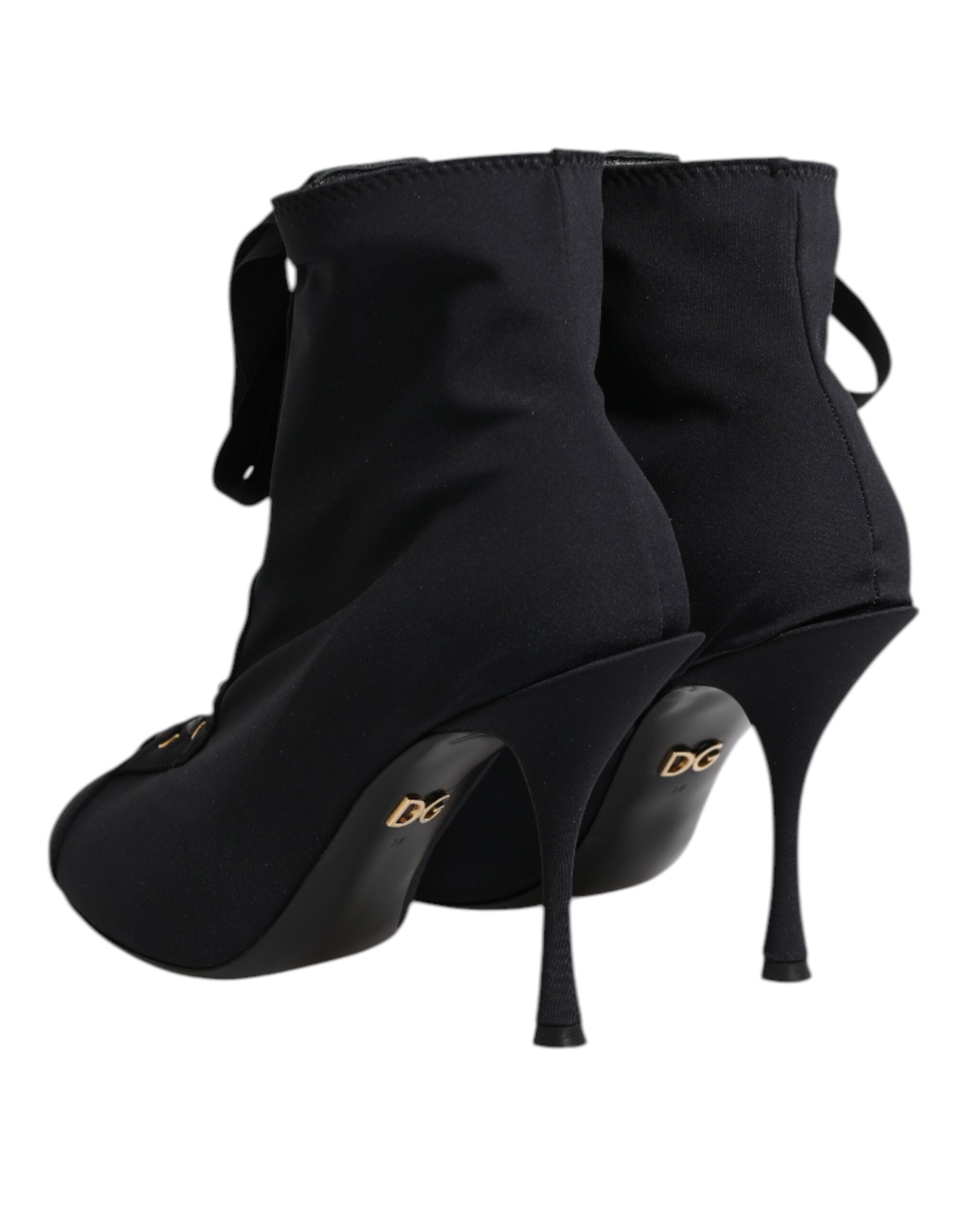 Dolce & Gabbana Schwarze Stiletto-High-Heels mit Schnürung