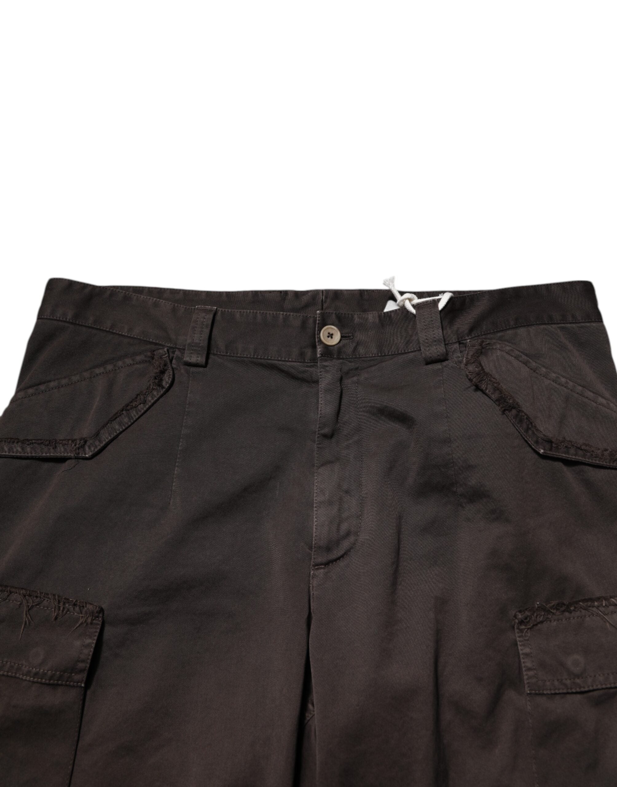 Dolce & Gabbana Braun Baumwolle Stretch Cargo Männer Hose Hose