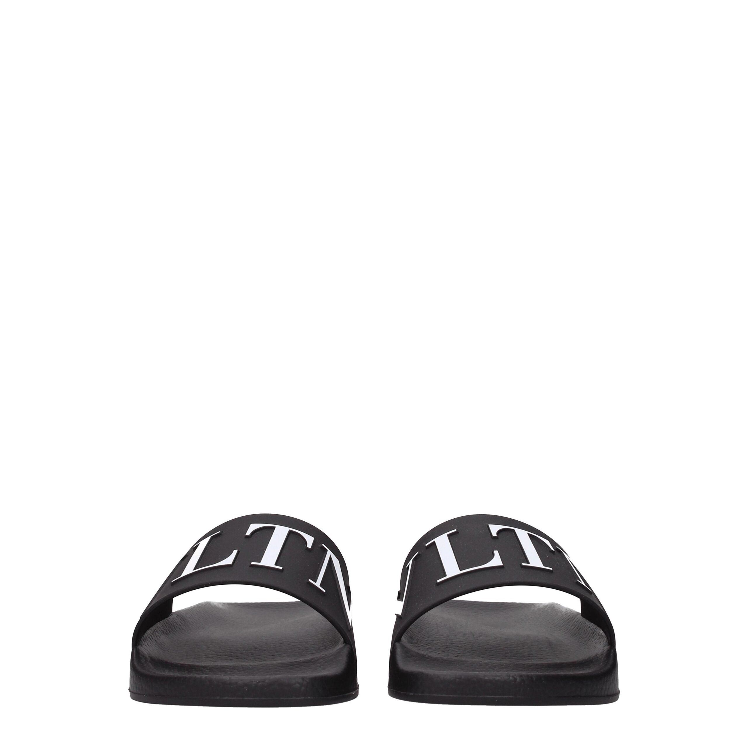 Valentino Garavani Schwarze Baumwoll-Slipper