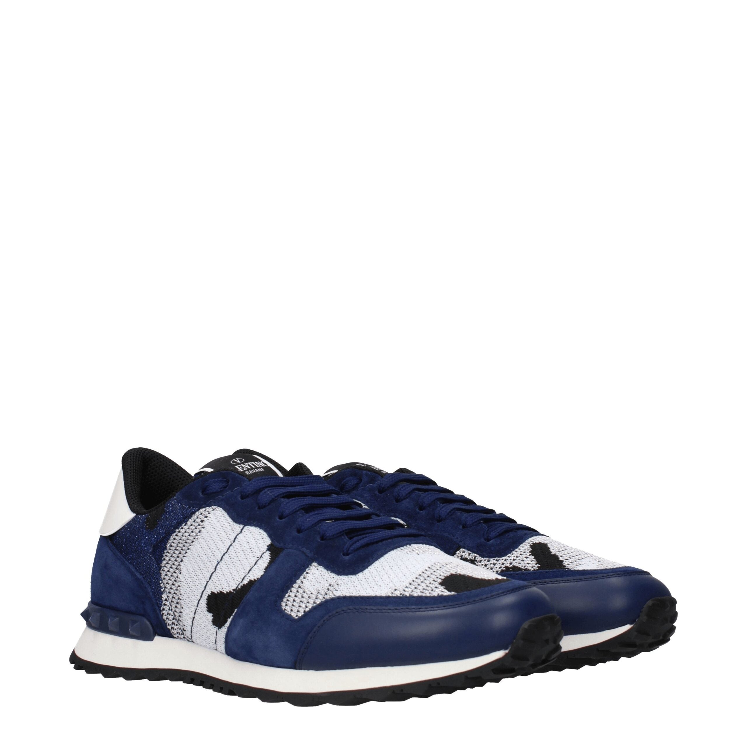 Valentino Garavani Graue Stoff-Sneaker mit niedrigem Schaft