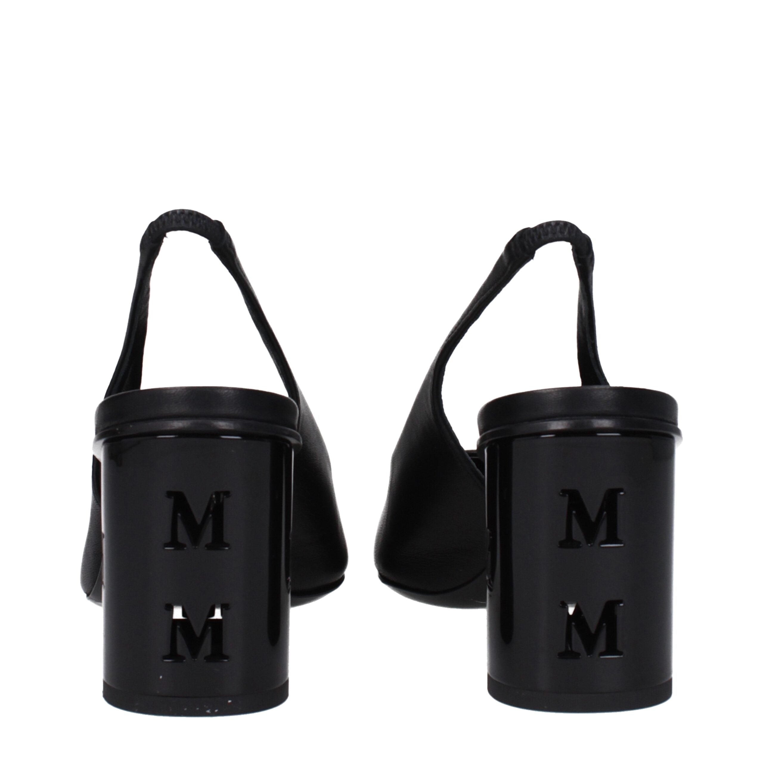 Max Mara Schwarze Leder Pumps mit hohem Absatz