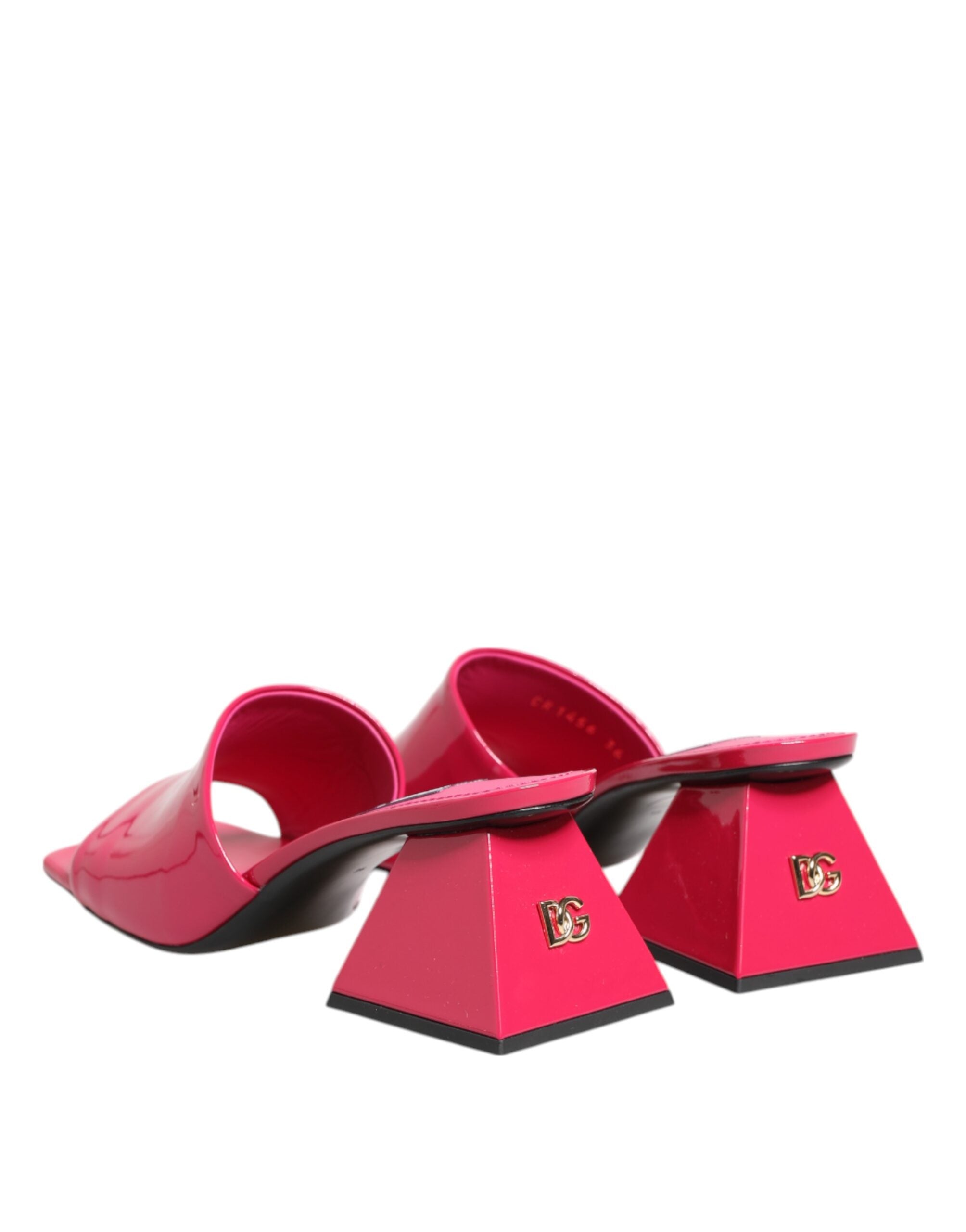 Dolce & Gabbana Rosa Offene Zehe Blockabsatz Mules Sandalen Schuhe