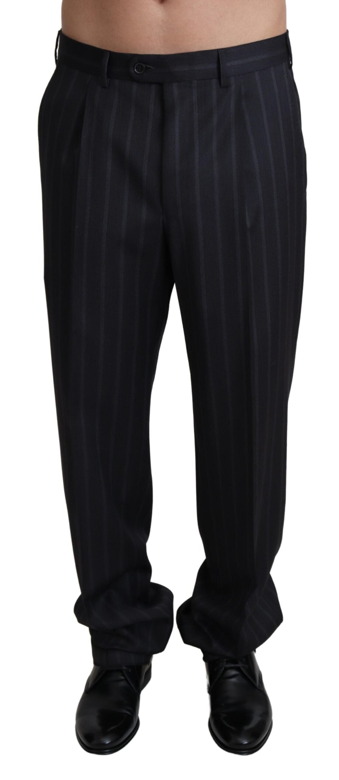 Dolce & Gabbana Graue formelle Hose aus Wollmischung Hose